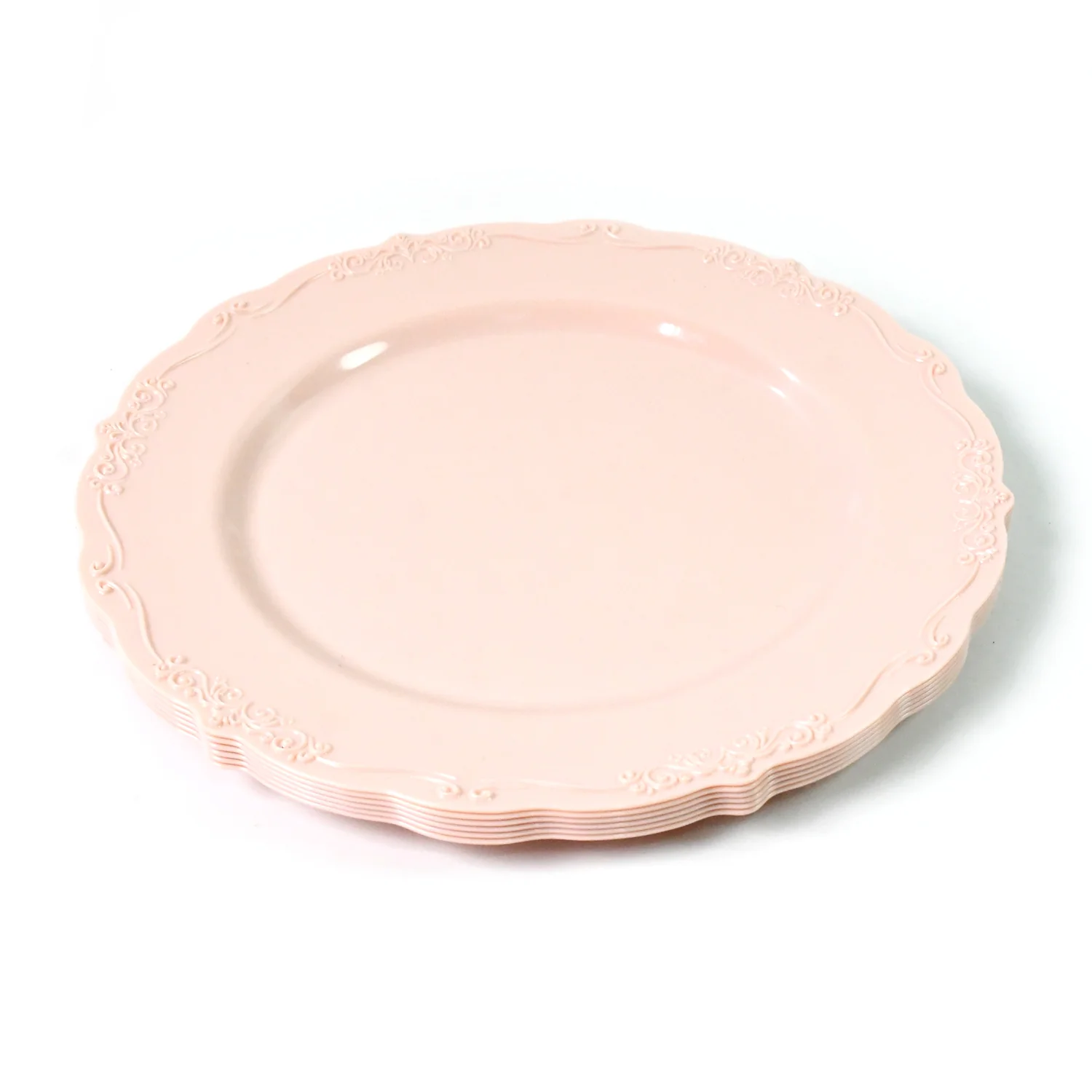 Plastic Dinner Plates Wedding Birthday Party Tableware Supplies (6 Pcs Set) - Image 7