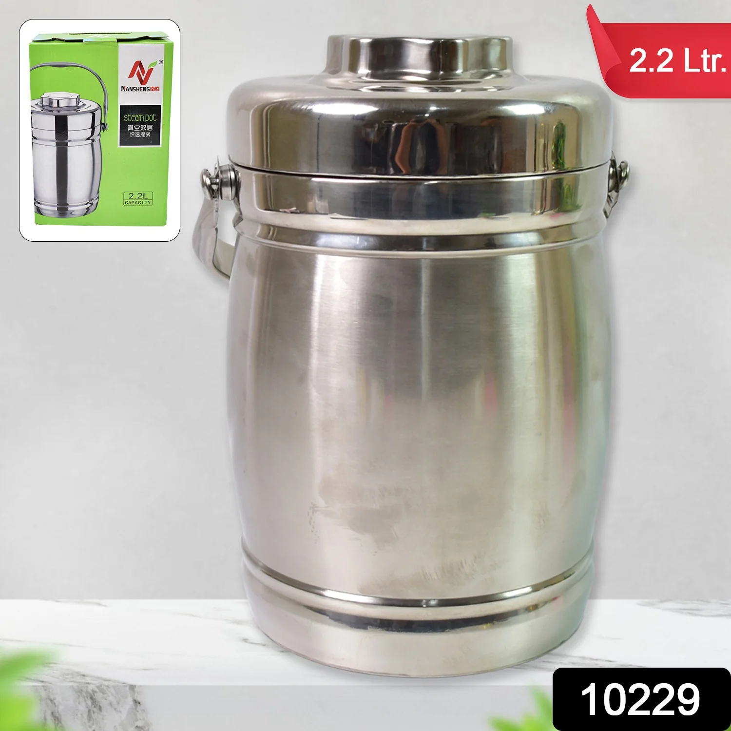 Stainless Steel Lunch Box, Insulated Lunch Box Double Vacuum‑Layer (2.2 Ltr.) - Image 2