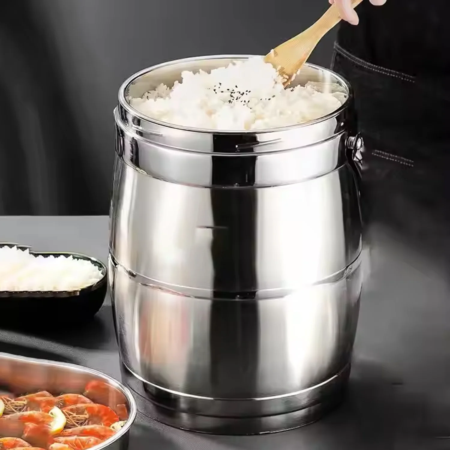 Stainless Steel Lunch Box, Insulated Lunch Box Double Vacuum‑Layer (2.2 Ltr.) - Image 5