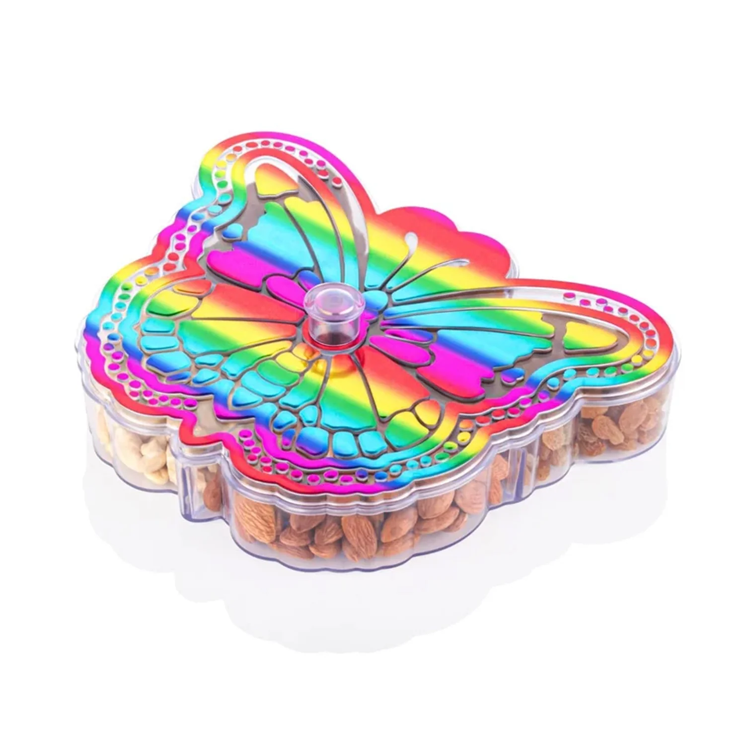 Butterfly Shape 4 Compartment Multipurpose Box | Dry Fruit Box (1 Pc) - Image 5