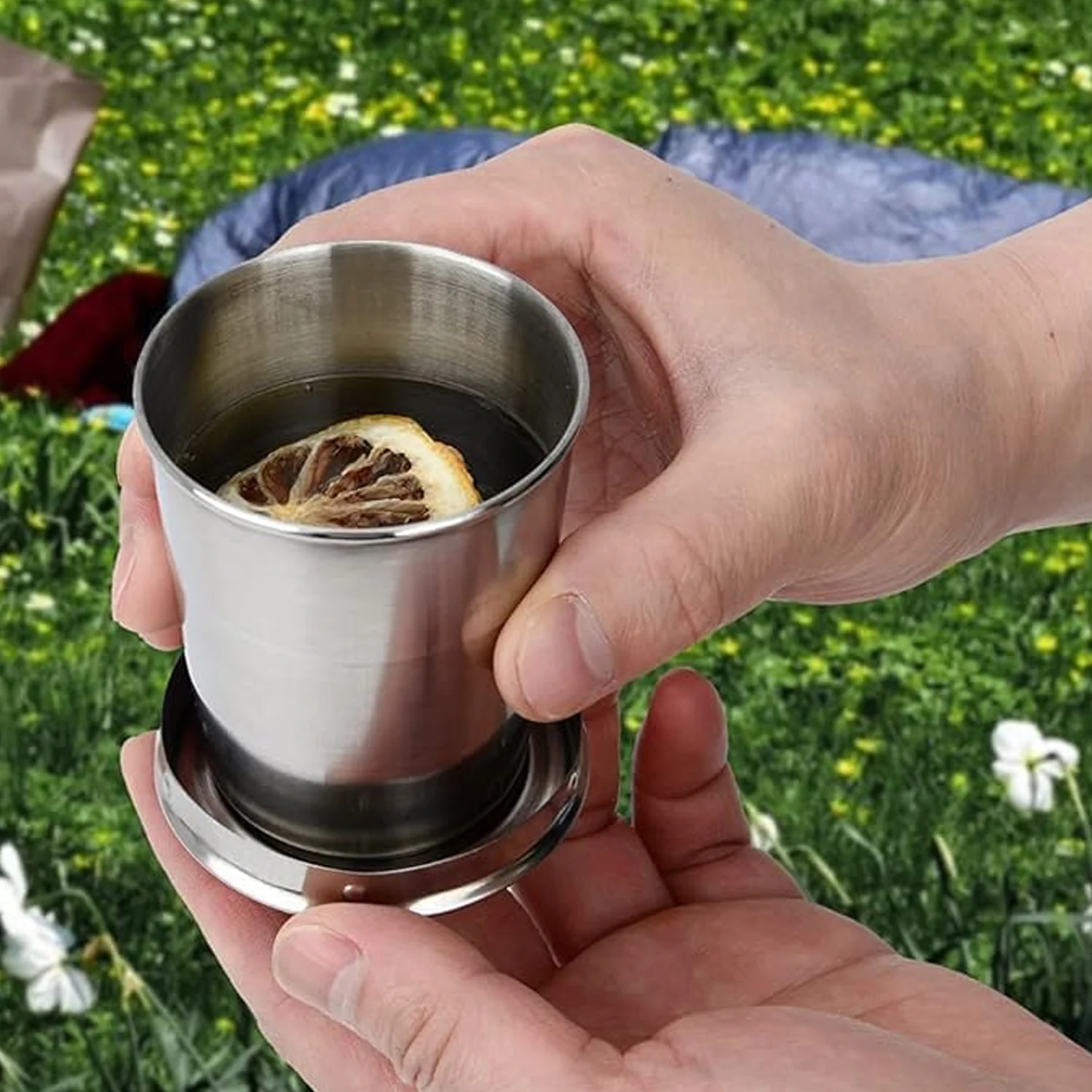 2 in 1 Camping Folding Cup with Keychain (1 Pc) - Image 13