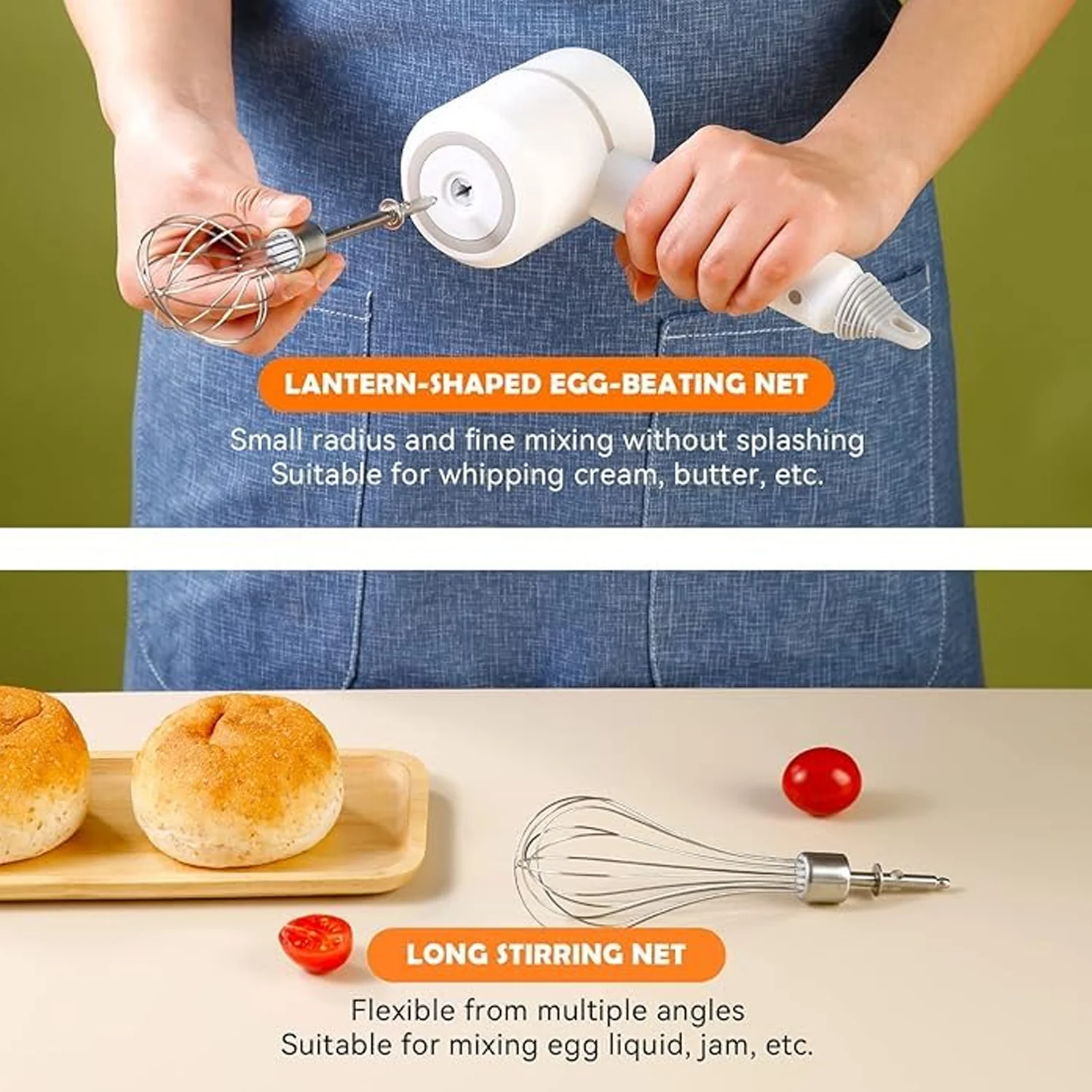 Hand Mixer Food Chopper Cordless 3 in 1 Electric Hand Mixer (1 Set) - Image 4