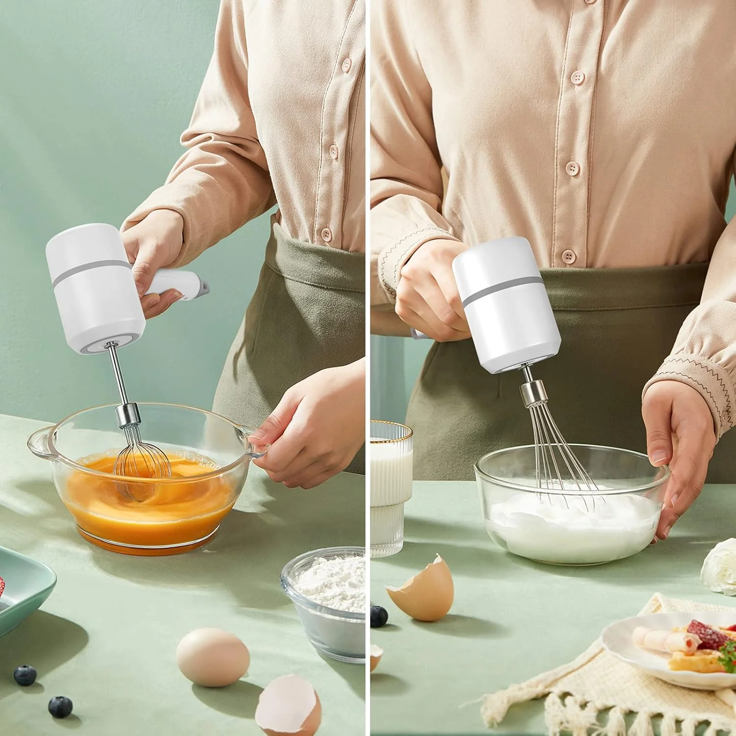 Hand Mixer Food Chopper Cordless 3 in 1 Electric Hand Mixer (1 Set) - Image 5