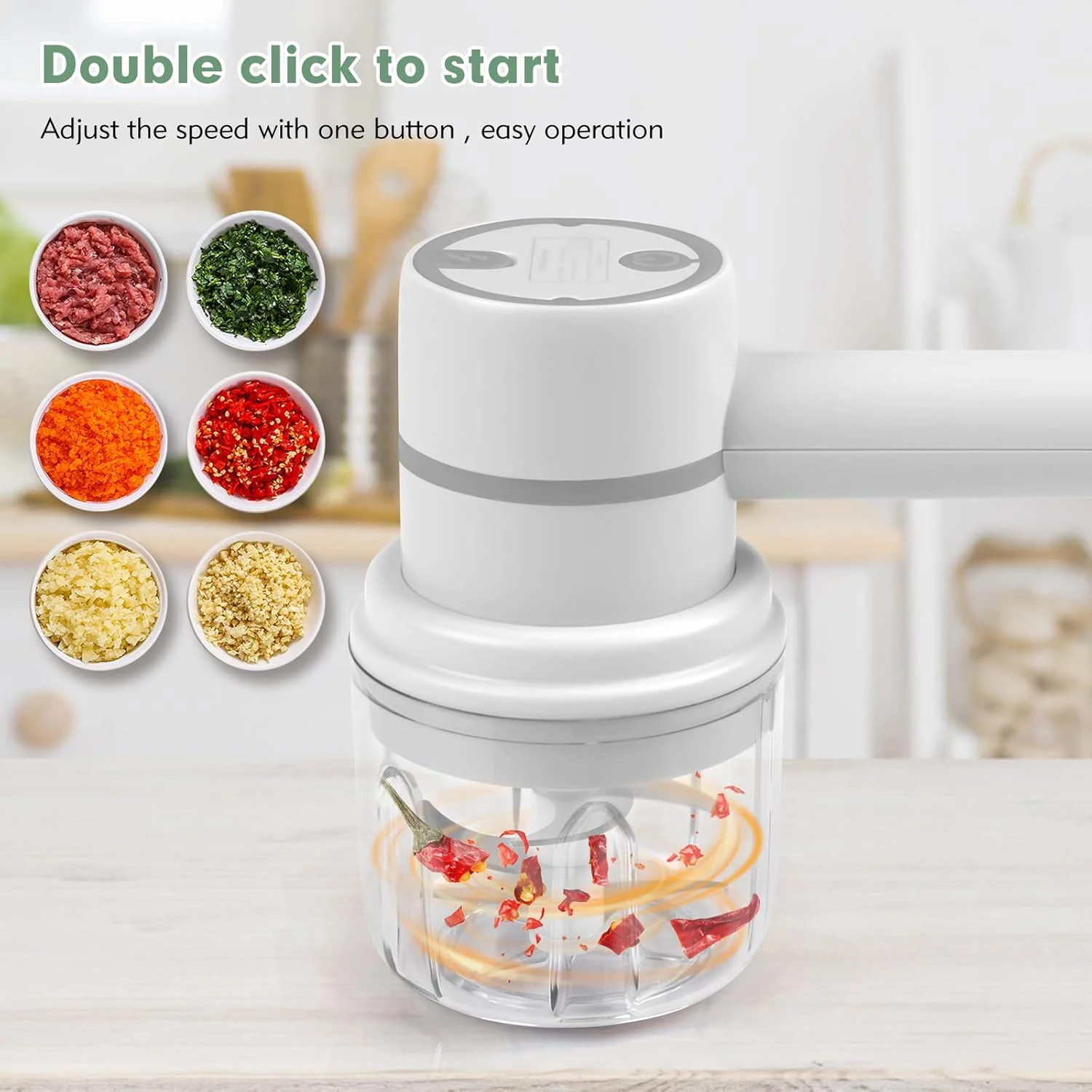 Hand Mixer Food Chopper Cordless 3 in 1 Electric Hand Mixer (1 Set) - Image 9