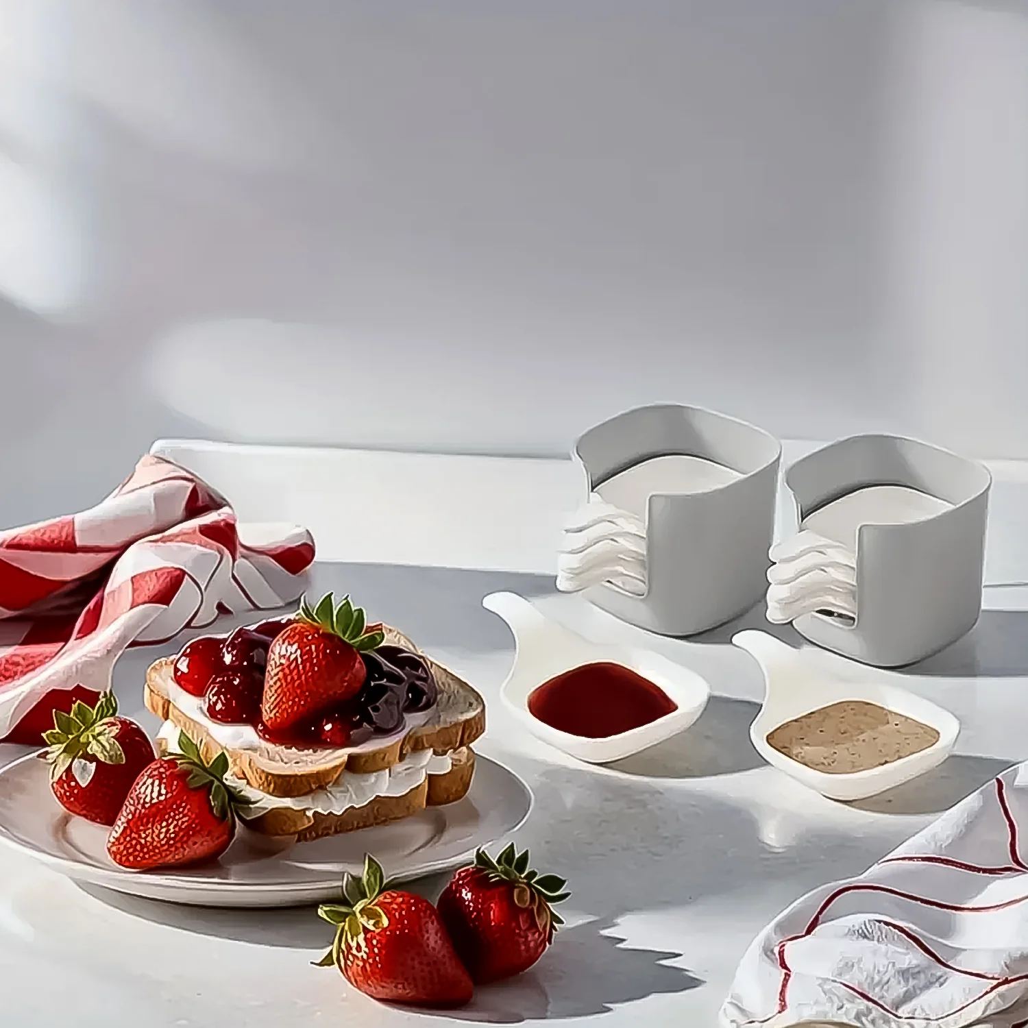 7 in 1 Side Dish Dip Bowl Set with Handle Mini Dipping Bowls (7 Pcs Set) - Image 3