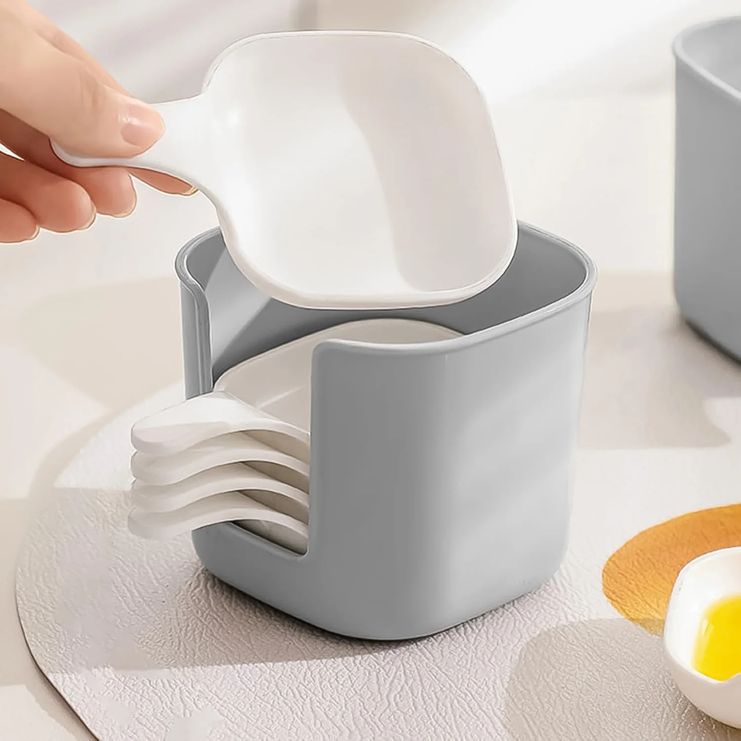 7 in 1 Side Dish Dip Bowl Set with Handle Mini Dipping Bowls (7 Pcs Set) - Image 5