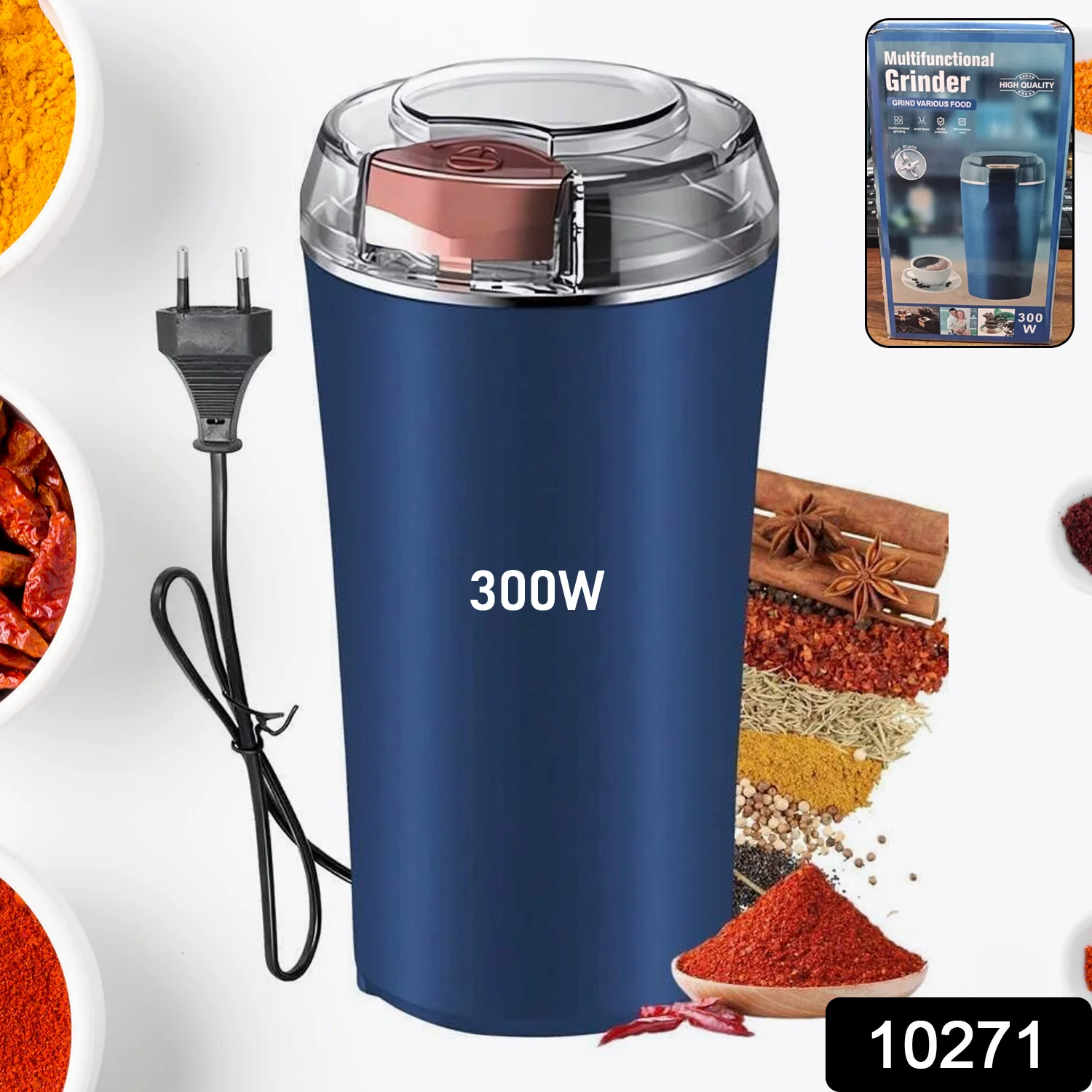 Stainless Steel Coffee Grinder Machine 300w (Multi Blades Grinder) - Image 2