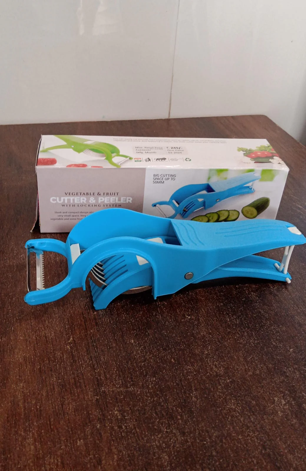 2 in 1 Veg & Fruit Multi Cutter with 5 Blades & Peeler (1 Pc / Multicolor) - Image 7