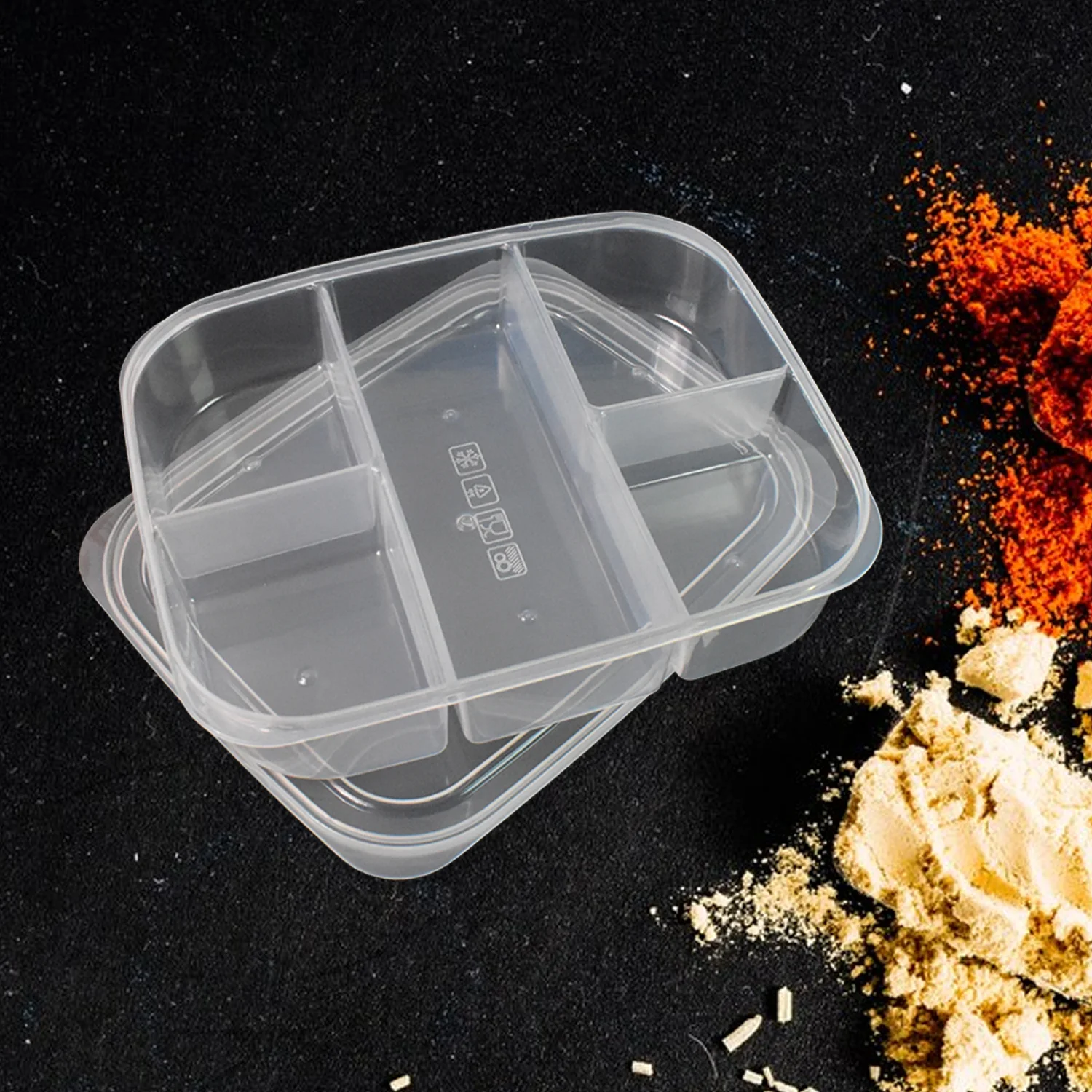 Plastic 5- Compartment Excellent container Reusable Lunch Box (1 Pc) - Image 6