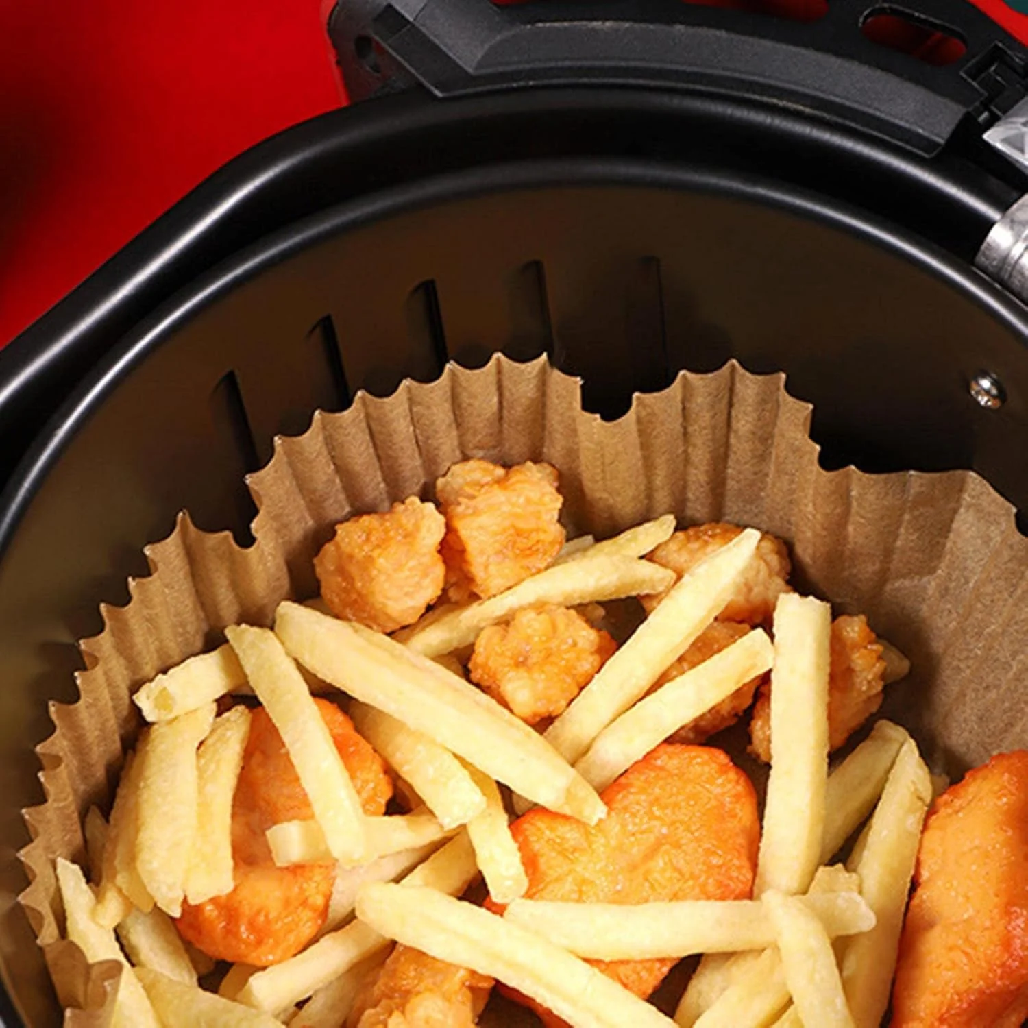 Round Air Fryer Disposable Paper Liner (50 Pcs Set / 160mmx45mm) - Image 6