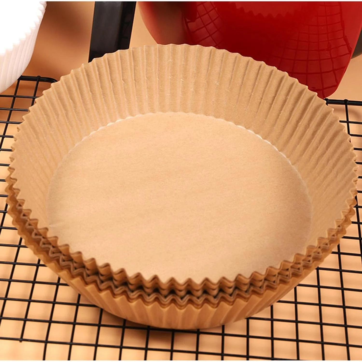 Round Air Fryer Disposable Paper Liner (50 Pcs Set / 160mmx45mm) - Image 7