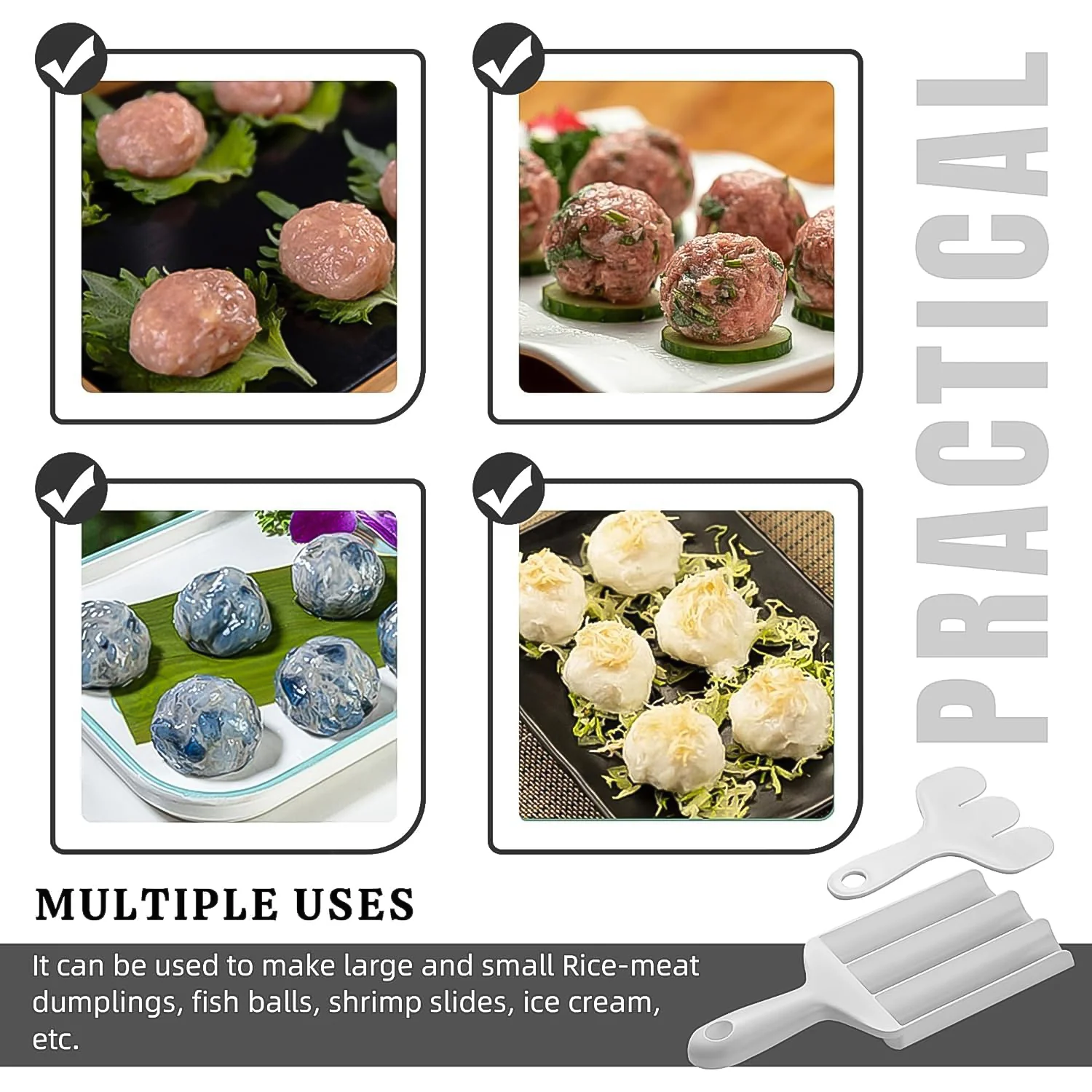 Gujia & Meatball Maker Set Easily Shape Meatballs Maker (1Pc) - Image 3