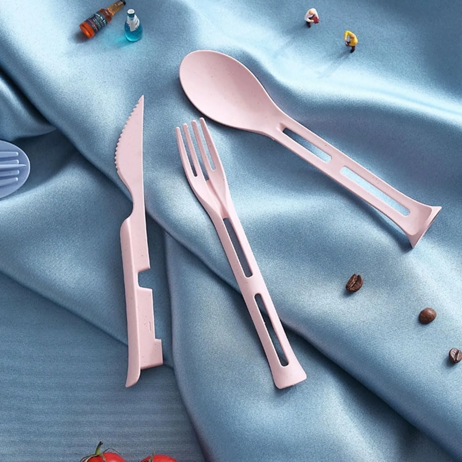 3 in 1 Reusable Spoon, Knife Forks Tableware, Spoon (3 Pcs Set) - Image 8