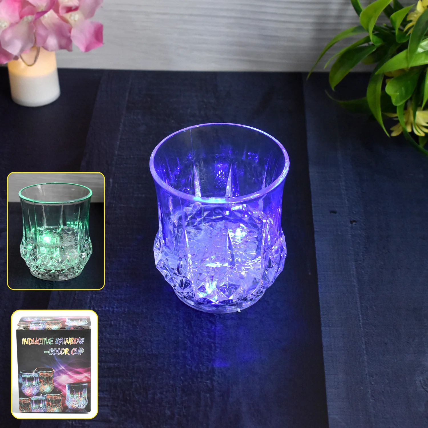 LED Light-up Cup Water Inductive Rainbow Color Changing LED (1 Pc) - Image 2