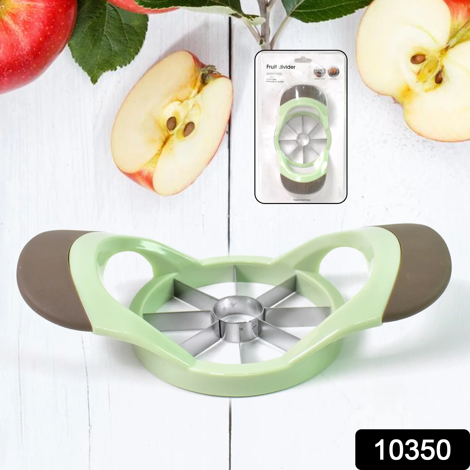 Fruit and Vegetable Cutter Stainless Steel Fruit Separator, 8-cut apple slicer (1 Pc) - Image 2