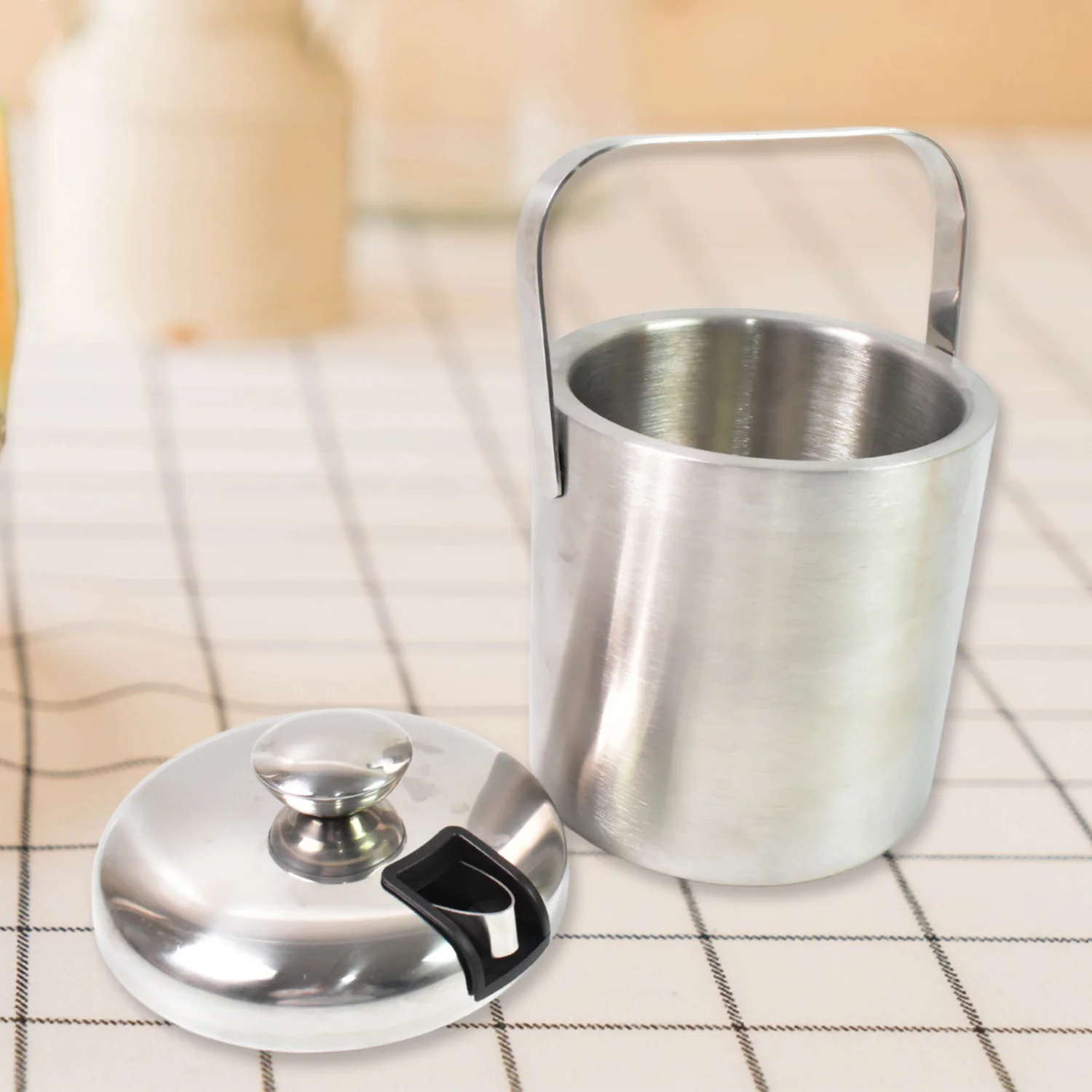 Stainless Steel Ice Buckets with Lid (1.3 Liters Approx) - Image 6