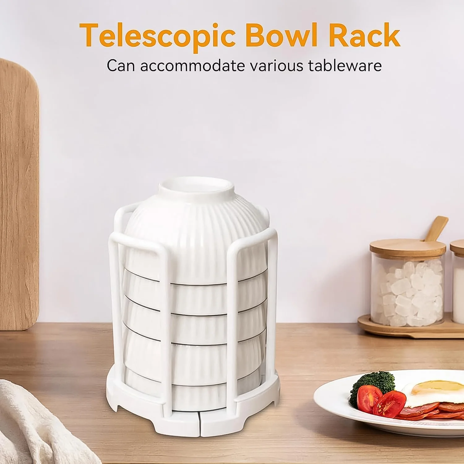 Plastic Bowl Holder Bowl Organizer Drain Rack (1 Pc) - Image 4