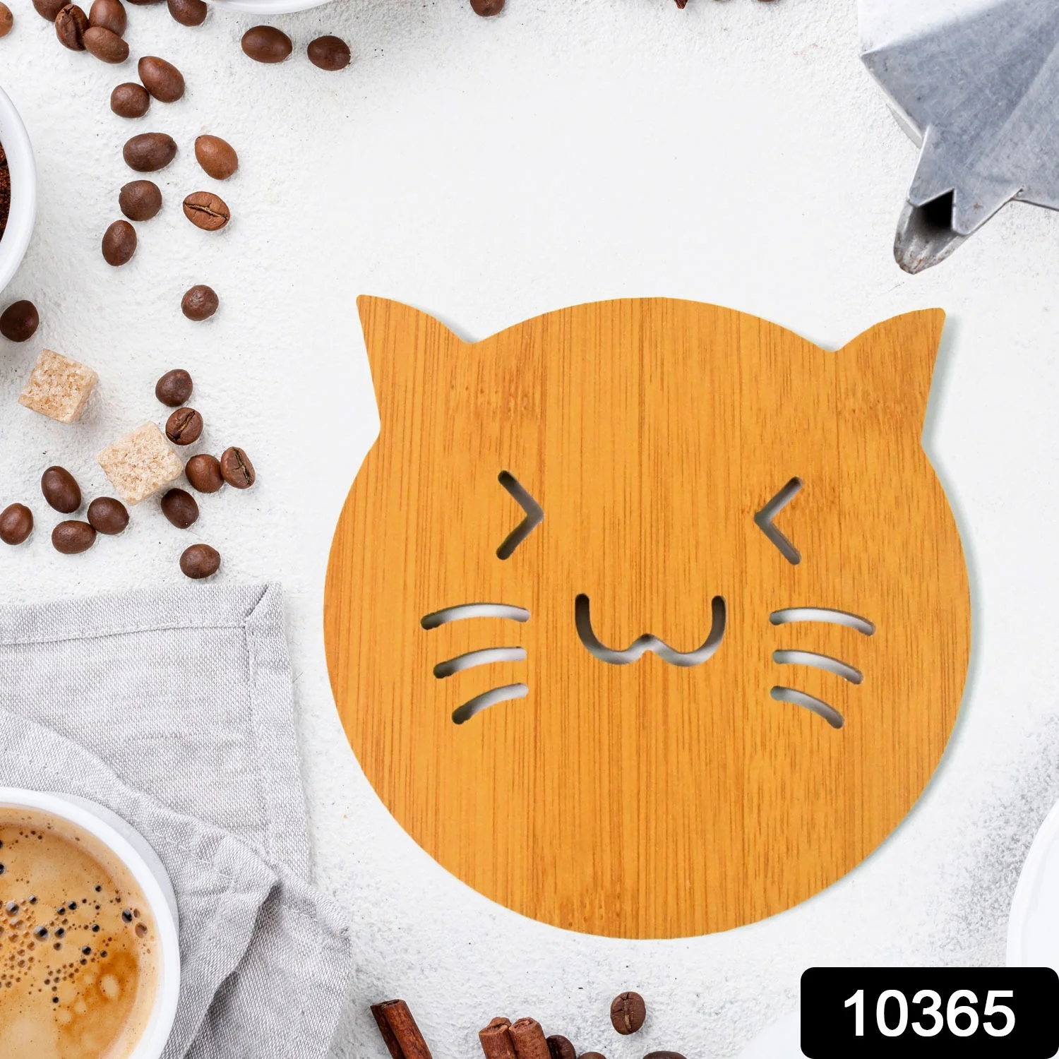 Square Bamboo Wood Table Place mat Hot Pot Cup Mat Tea Coaster(14×14 Cm / 1 Pc) - Image 2
