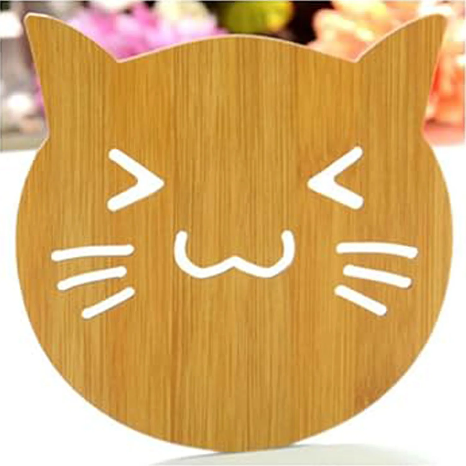 Square Bamboo Wood Table Place mat Hot Pot Cup Mat Tea Coaster(14×14 Cm / 1 Pc) - Image 4