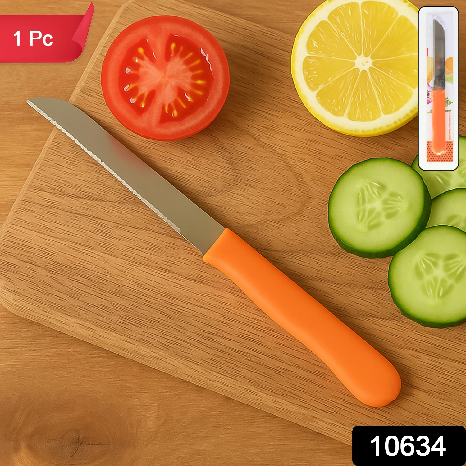 Premium Quality Stainless Steel Handle Plain Knife, Chhari (1 Pc) - Image 2