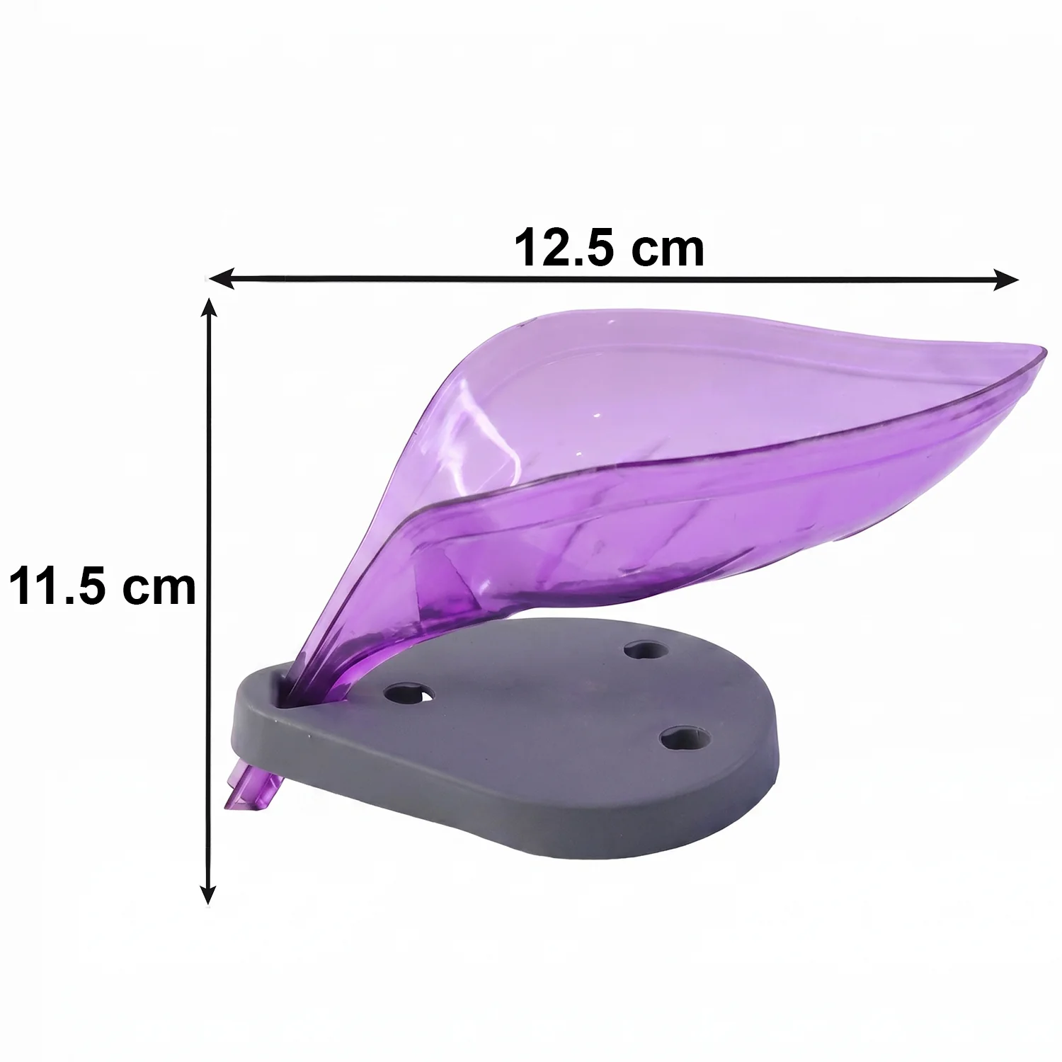 Leaf Shape Soap Tray Holder with Drain Design Bathroom Soap Stand Dish  (1 Pc) - Image 6