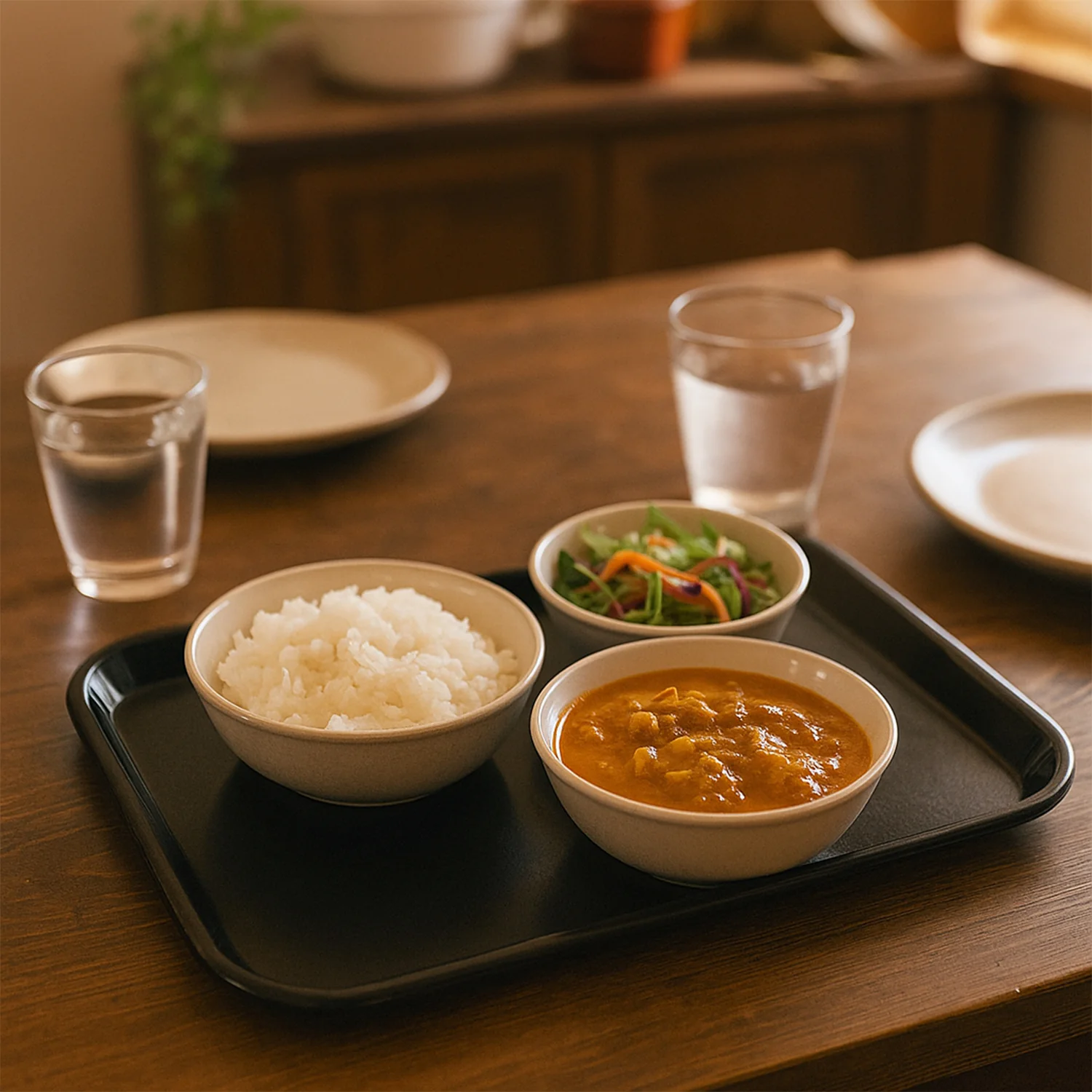 Plastic Serving Tray / Plate – 40 × 30 cm (1 Pc / Black) - Image 3