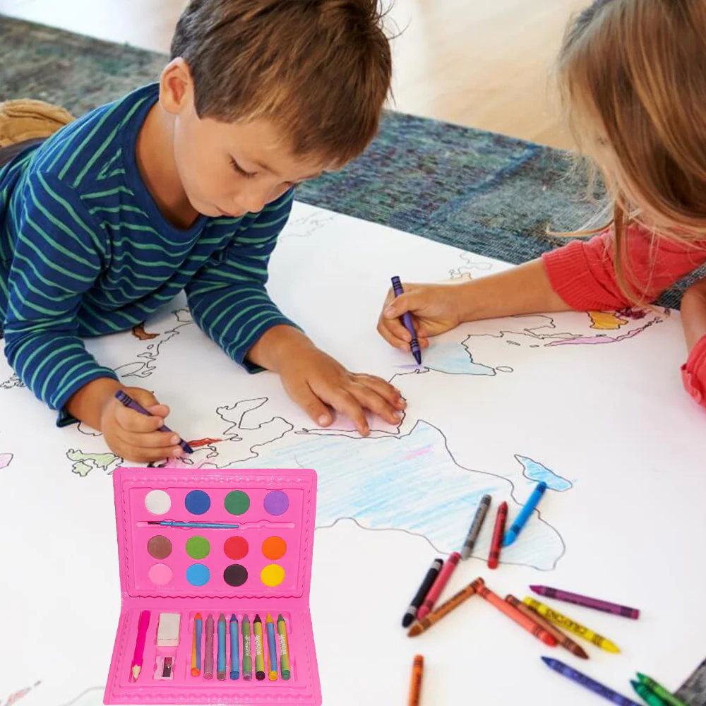 Coloring Combo Colors Box Color Pencil, Crayons, Water Color, Sketch Pens (Set of 24) - Image 5