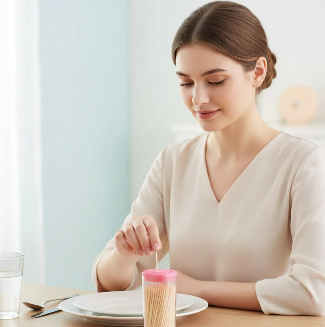 Bamboo Toothpicks with Dispenser Boxq - Image 4
