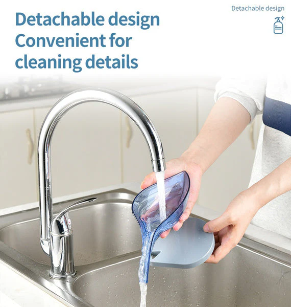 Leaf Shape Soap Box Self Draining Bathroom Soap Holder - Image 5