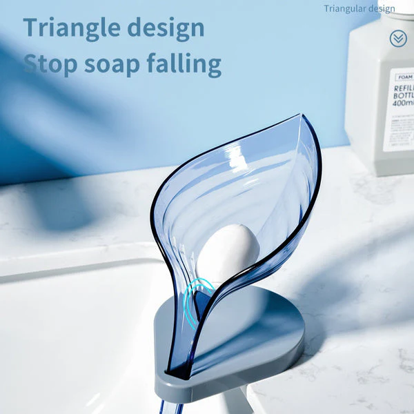 Leaf Shape Soap Box Self Draining Bathroom Soap Holder - Image 6