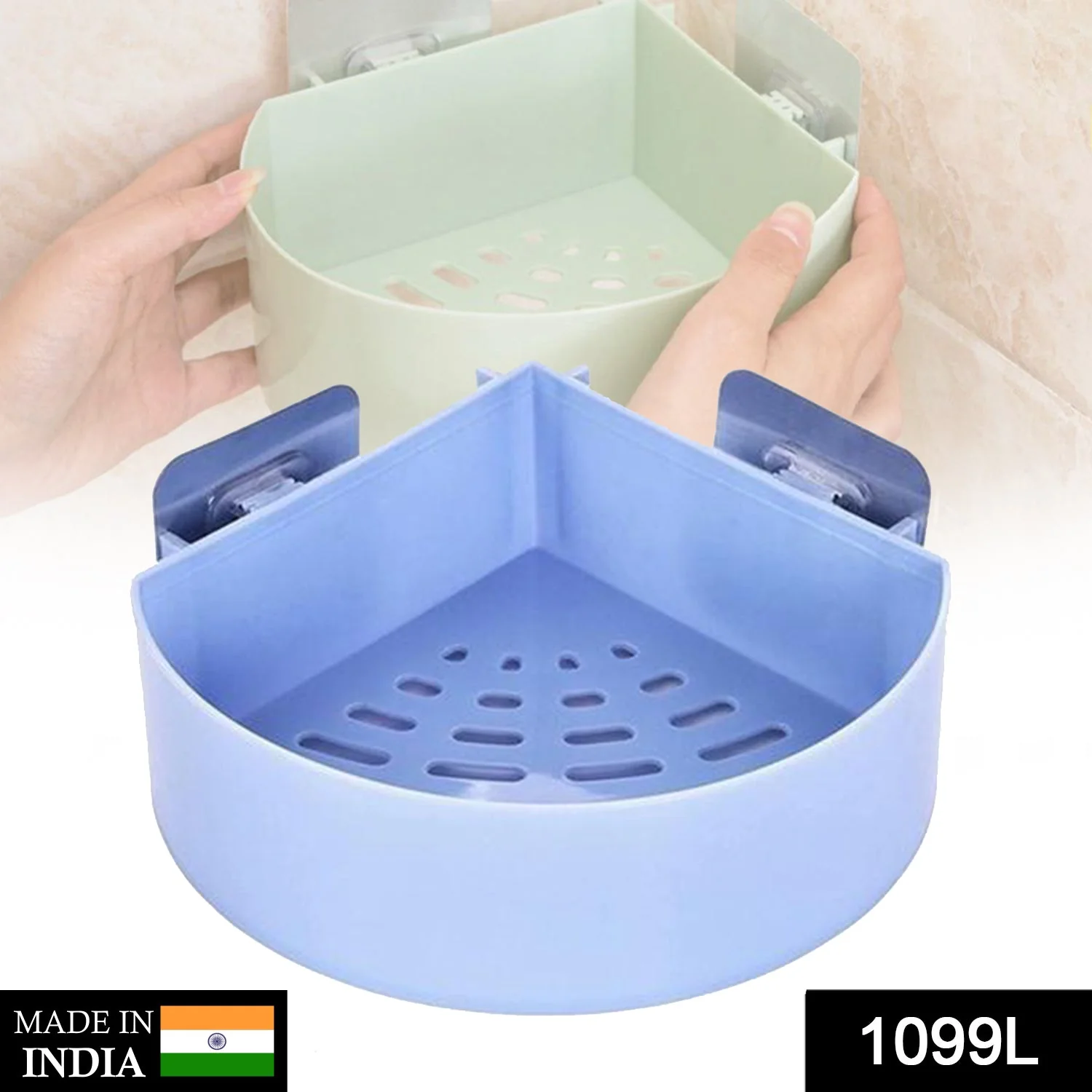 Plastic Multipurpose Kitchen Bathroom Shelf Wall Holder Storage Rack (Loose Pack) - Image 2