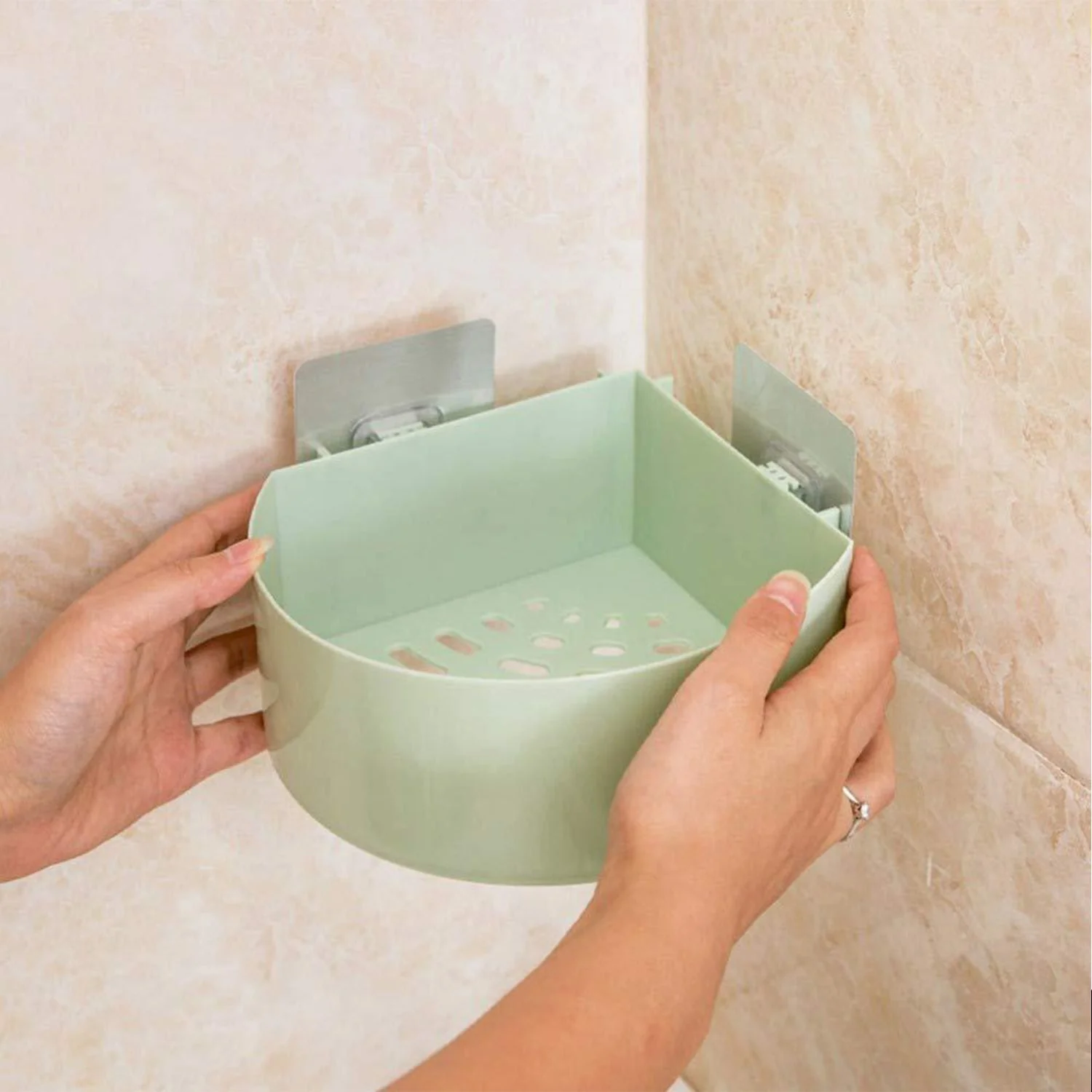 Plastic Multipurpose Kitchen Bathroom Shelf Wall Holder Storage Rack (Loose Pack) - Image 7