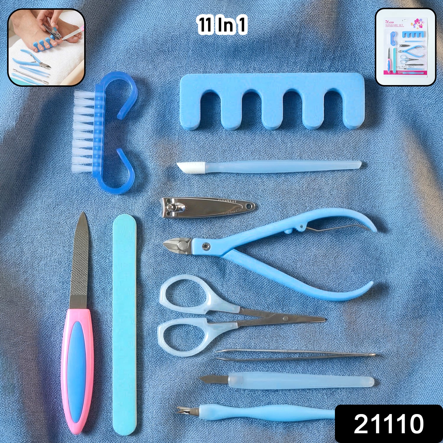 11 In 1 Manicure Pedicure Nail Care Kit Set - Image 2