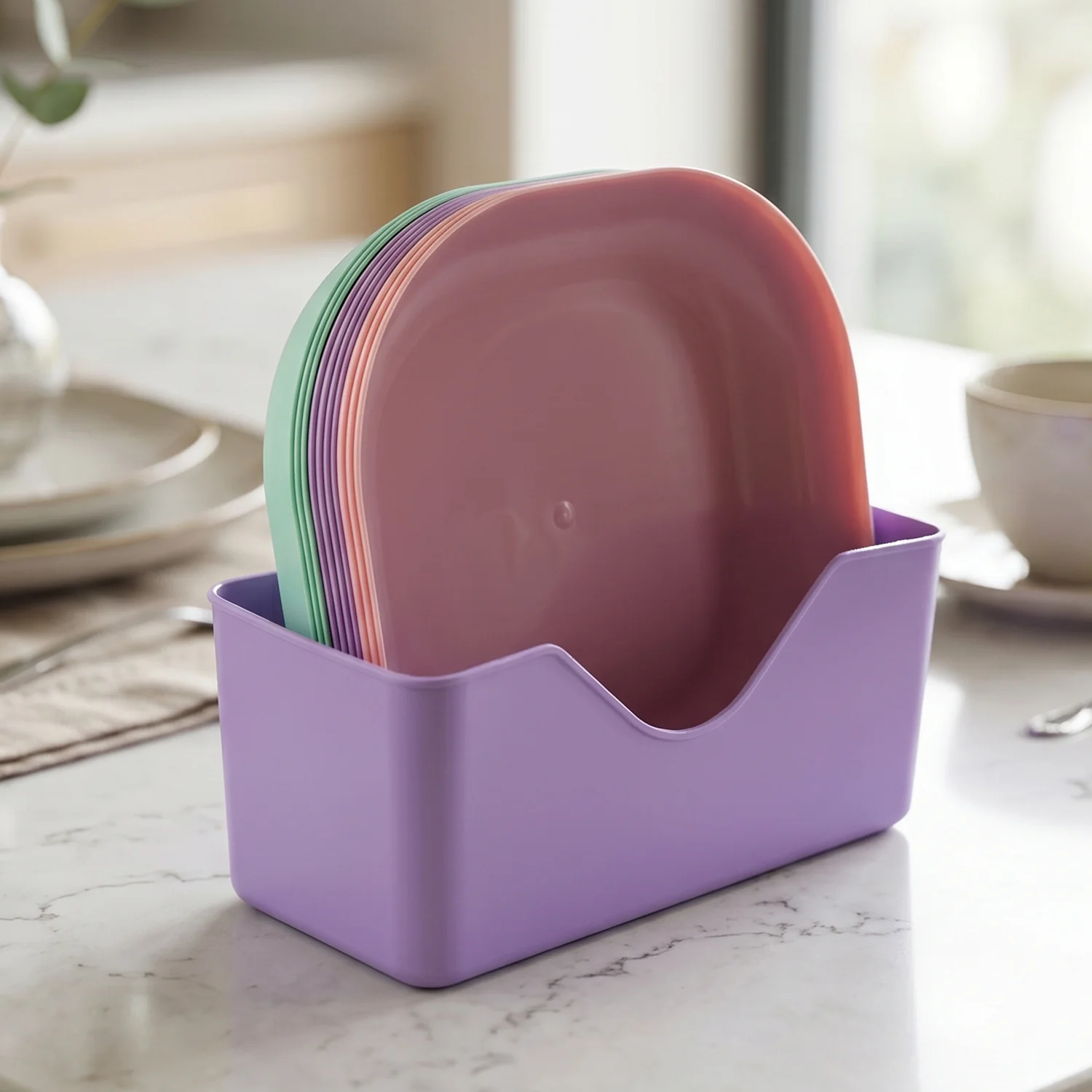 11 in 1 Multipurpose Plastic Snack Serving Tray Plates  (1 Set) - Image 7