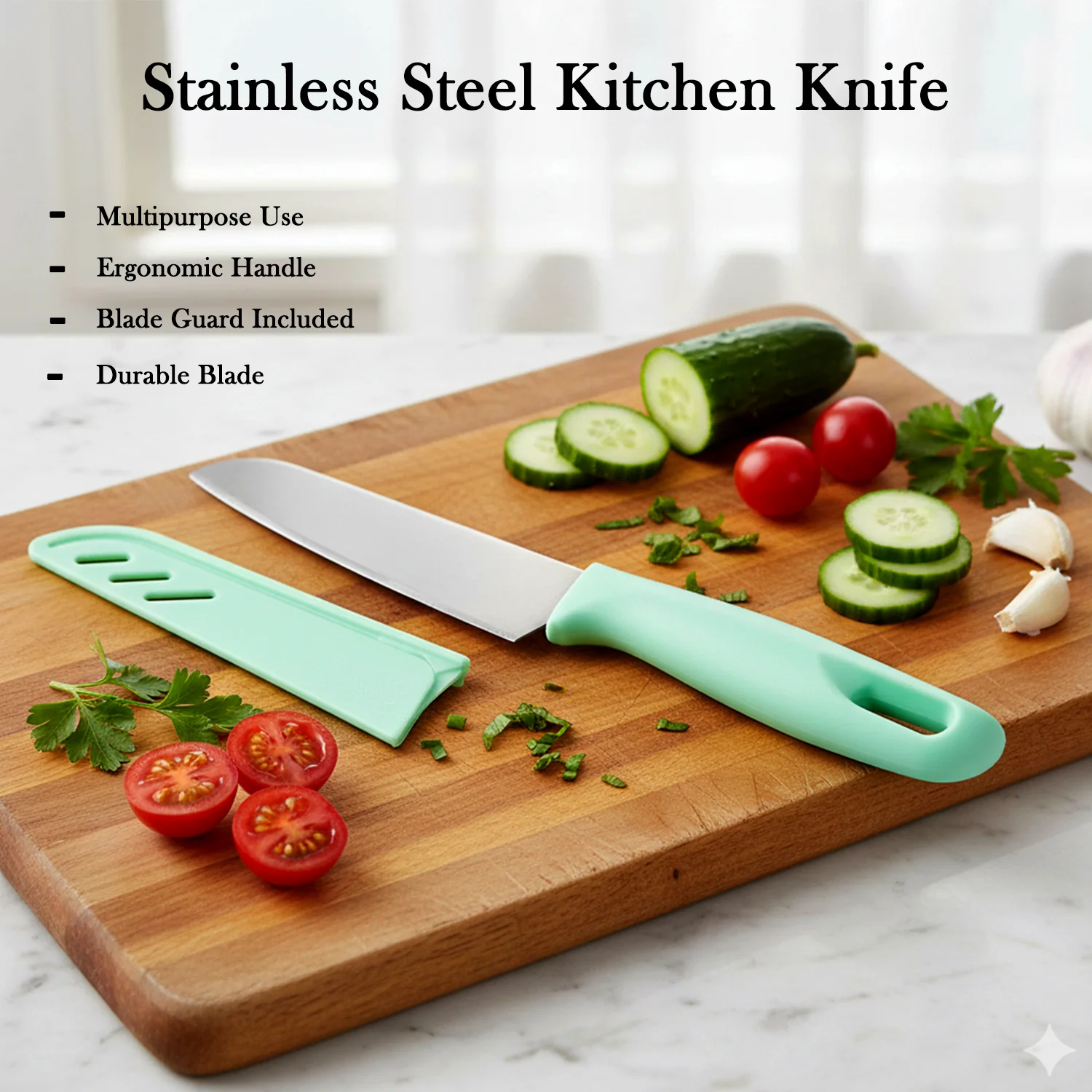 High-Quality Stainless Steel Kitchen Knife, Chhari (1 Pc) - Image 4