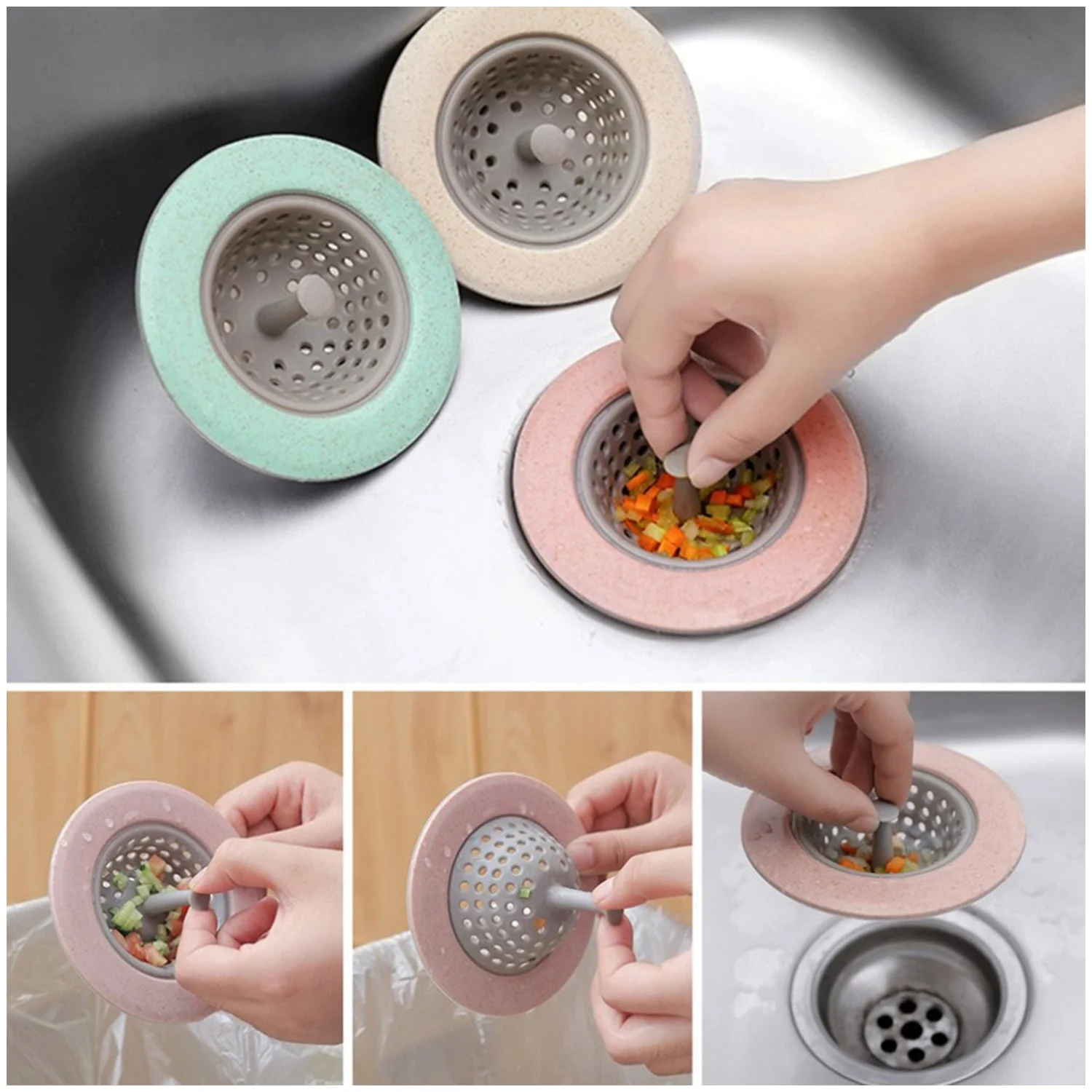 Silicon Sink Strainer Kitchen Drain Basin Basket Sink Drainer - Image 4