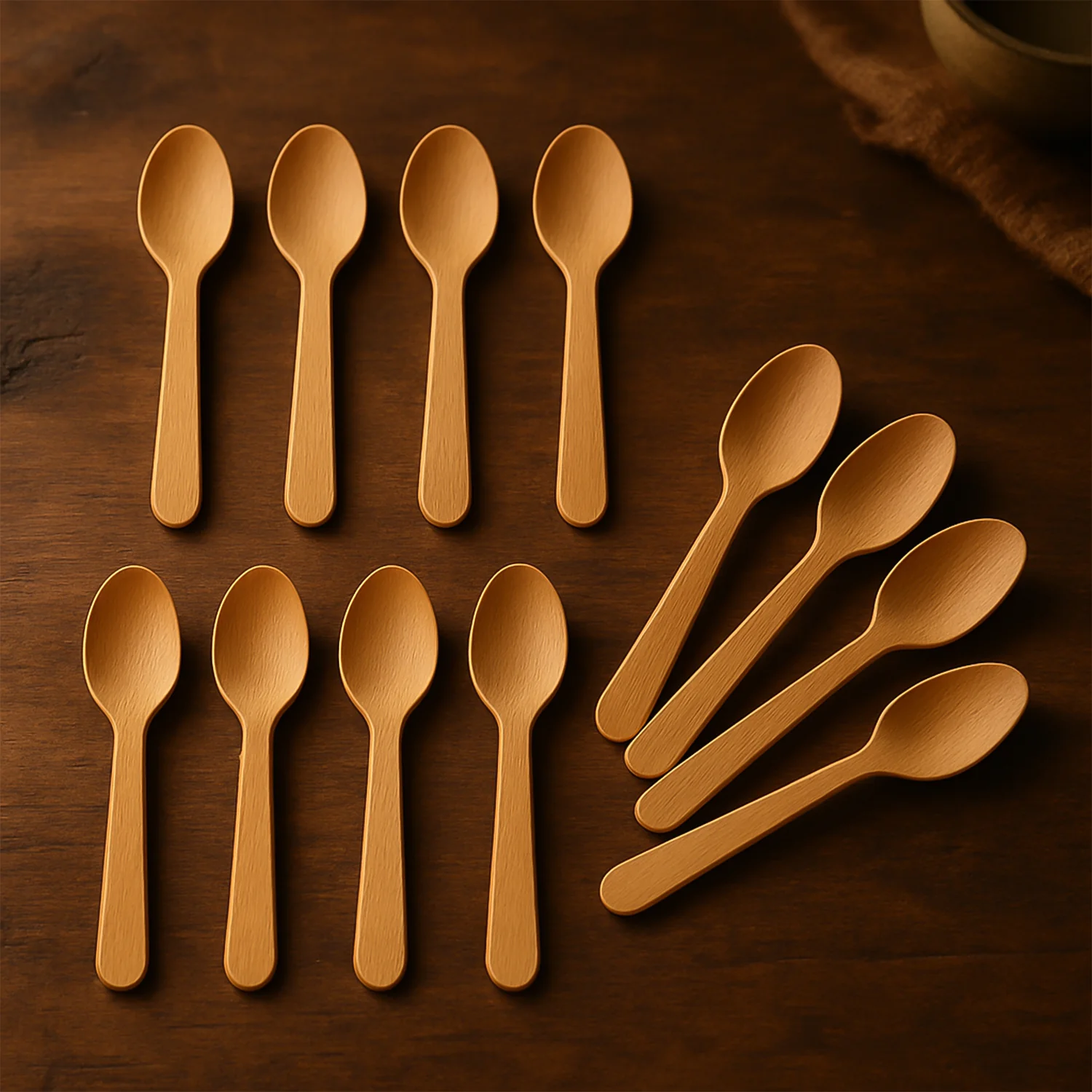 110mm Wooden Tea Spoon – 30 Pcs Pack - Image 7