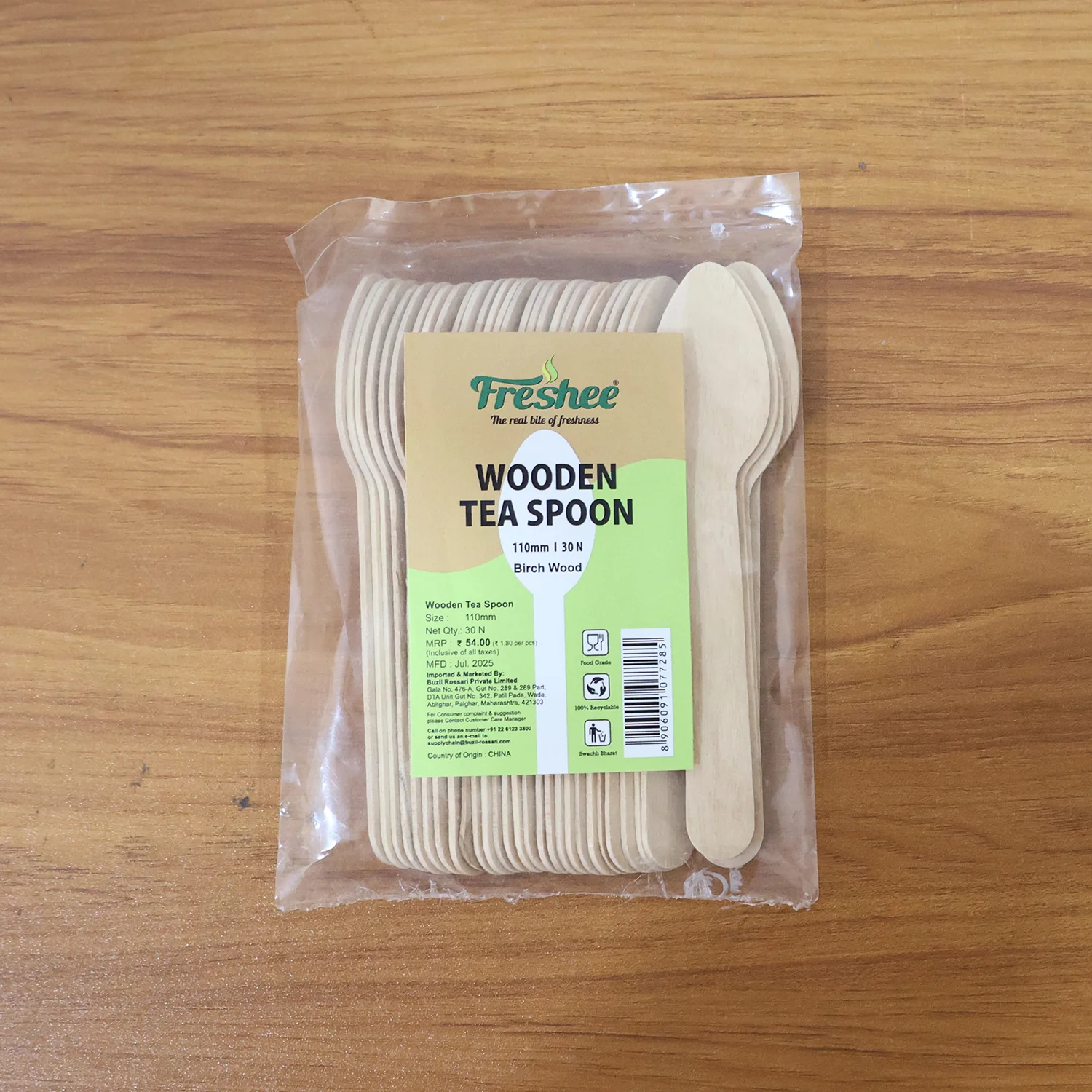 110mm Wooden Tea Spoon – 30 Pcs Pack - Image 9