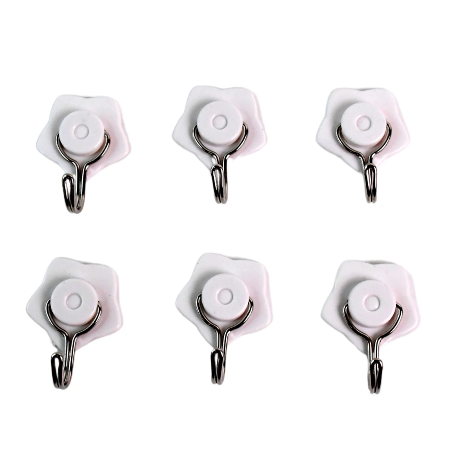 Multipurpose Self Adhesive Plastic Wall Hooks - 6 pcs - Image 5