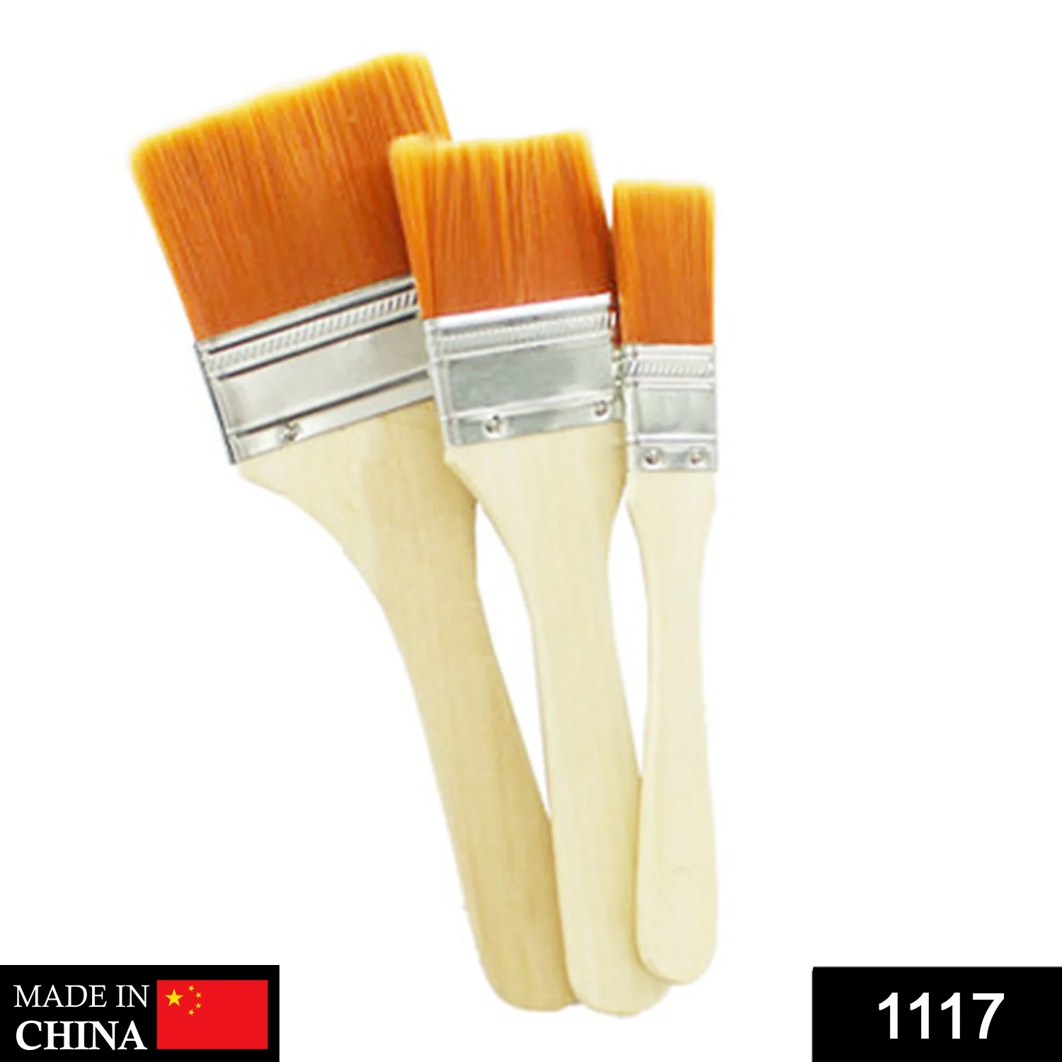 Artistic Flat Painting Brush - Set of 3 - Image 2