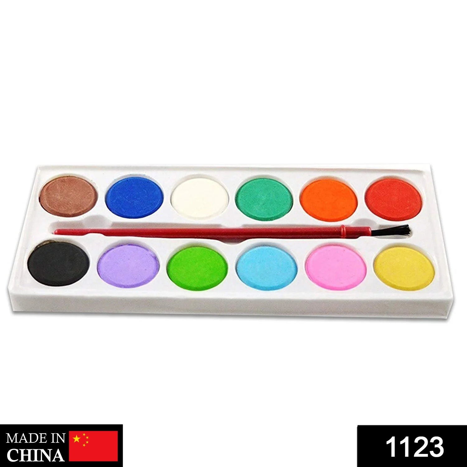 Painting Water Color Kit - 12 Shades and Paint Brush (13 Pcs) - Image 2