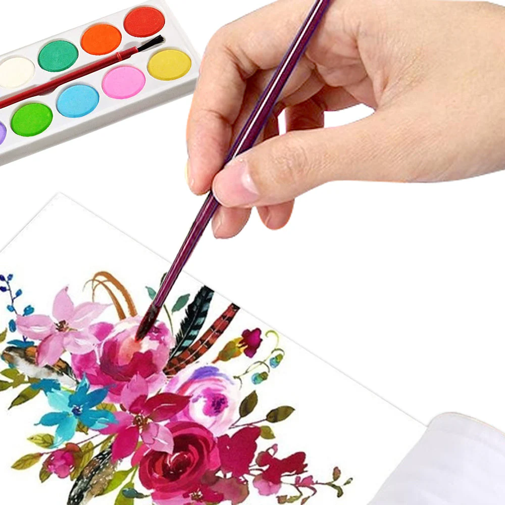 Painting Water Color Kit - 12 Shades and Paint Brush (13 Pcs) - Image 8