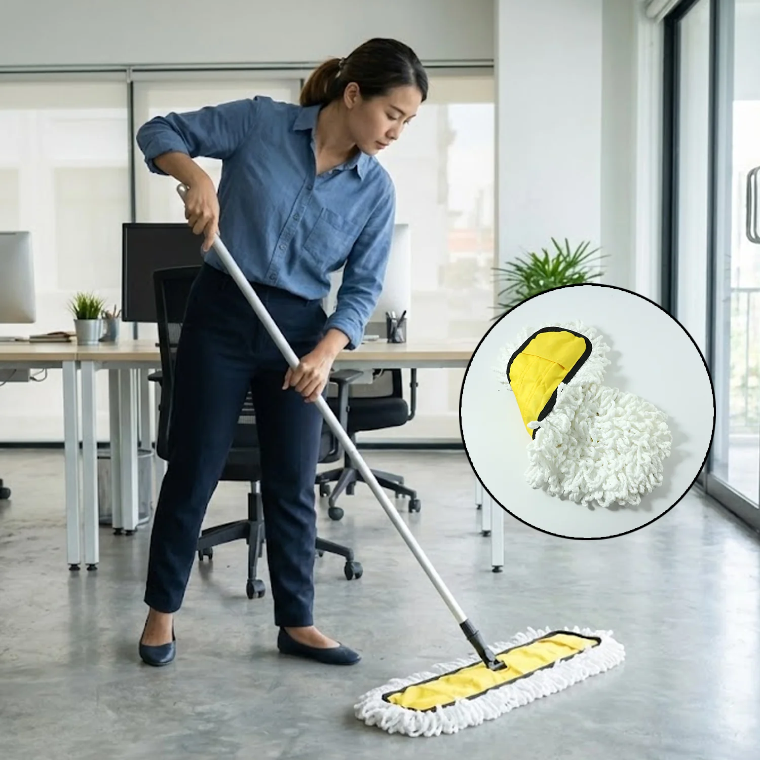 Dust Mop Refill - Replacement Mop Head Only - 50cm X 20cm - Image 7