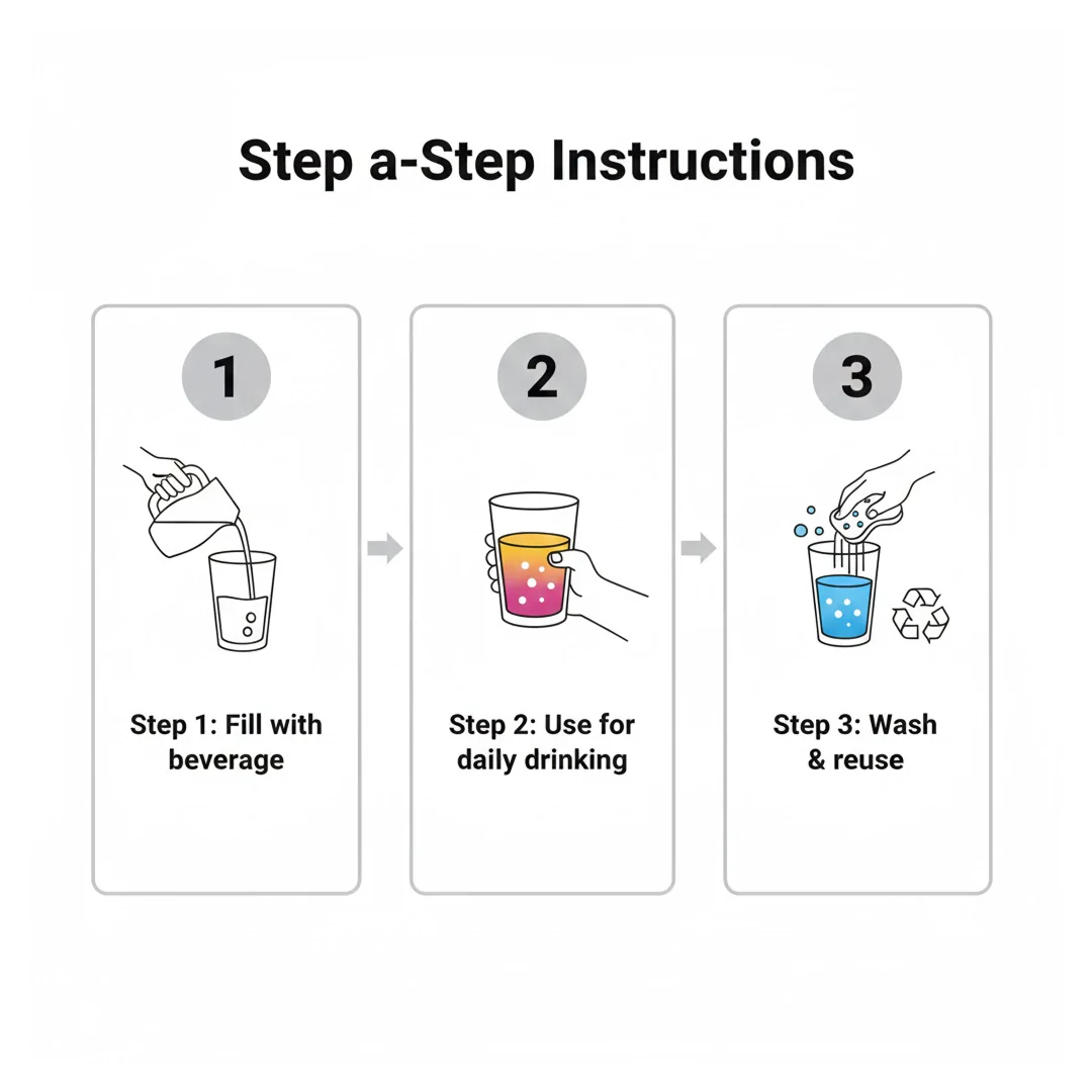 Apex Welcome Plastic Glass Set for Daily Use – Set of 6 - Image 3