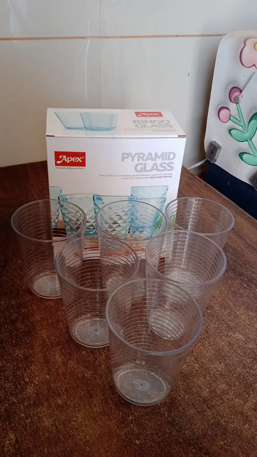 Apex Pyramid Ringo Plastic Glass – 300ml Approx | Durable, Crystal-Clear Tumbler - Image 8