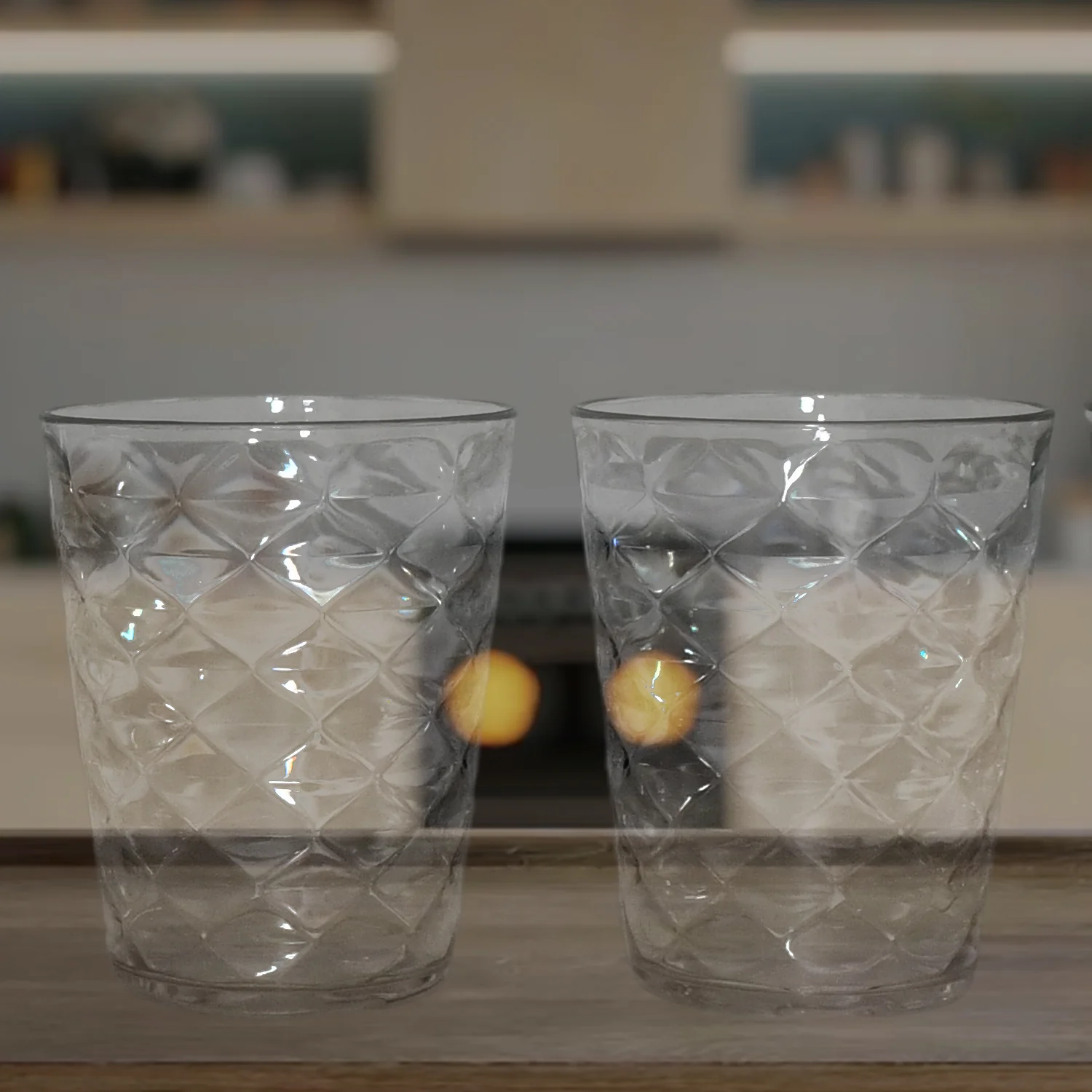 Apex Pyramid Design Unbreakable Plastic Glass – 300 ML - Image 3