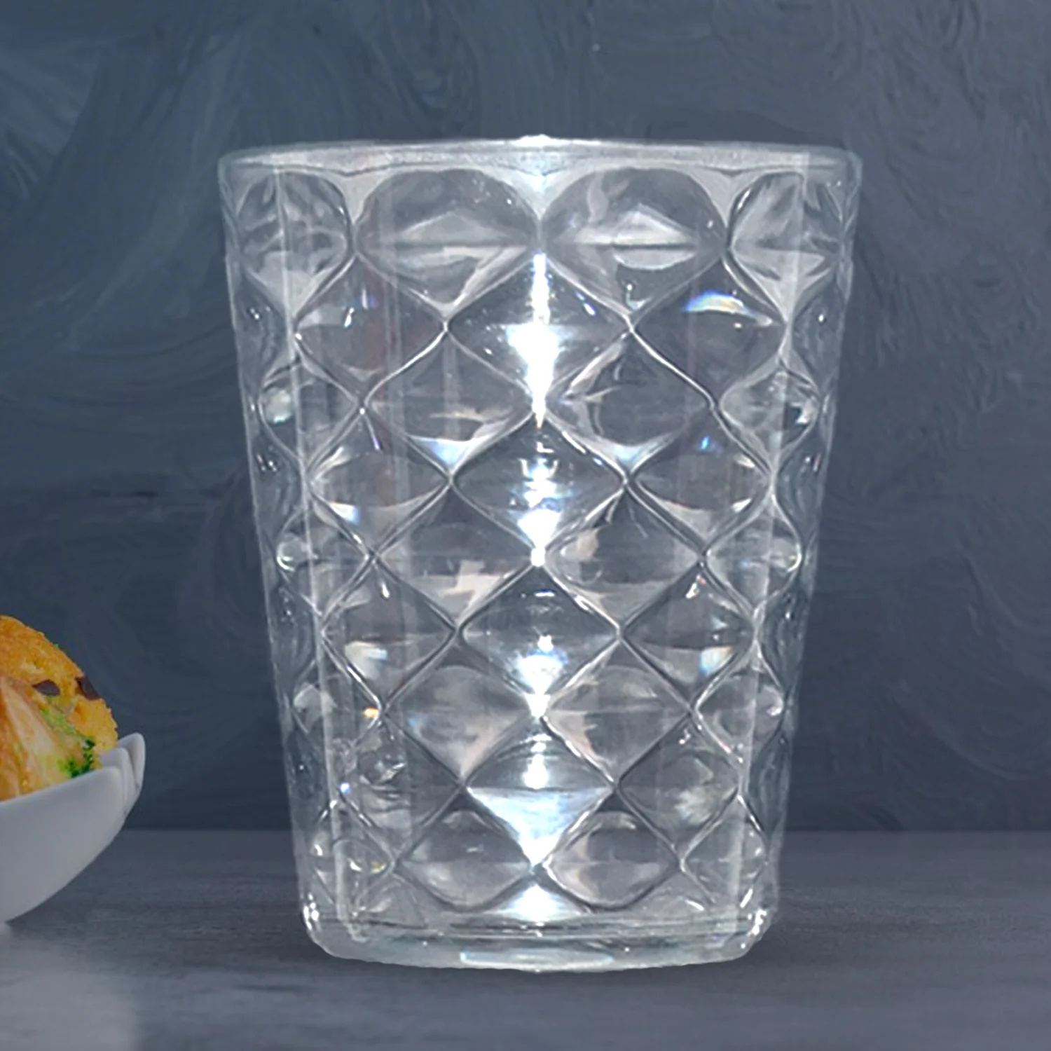 Apex Pyramid Design Unbreakable Plastic Glass – 300 ML - Image 4