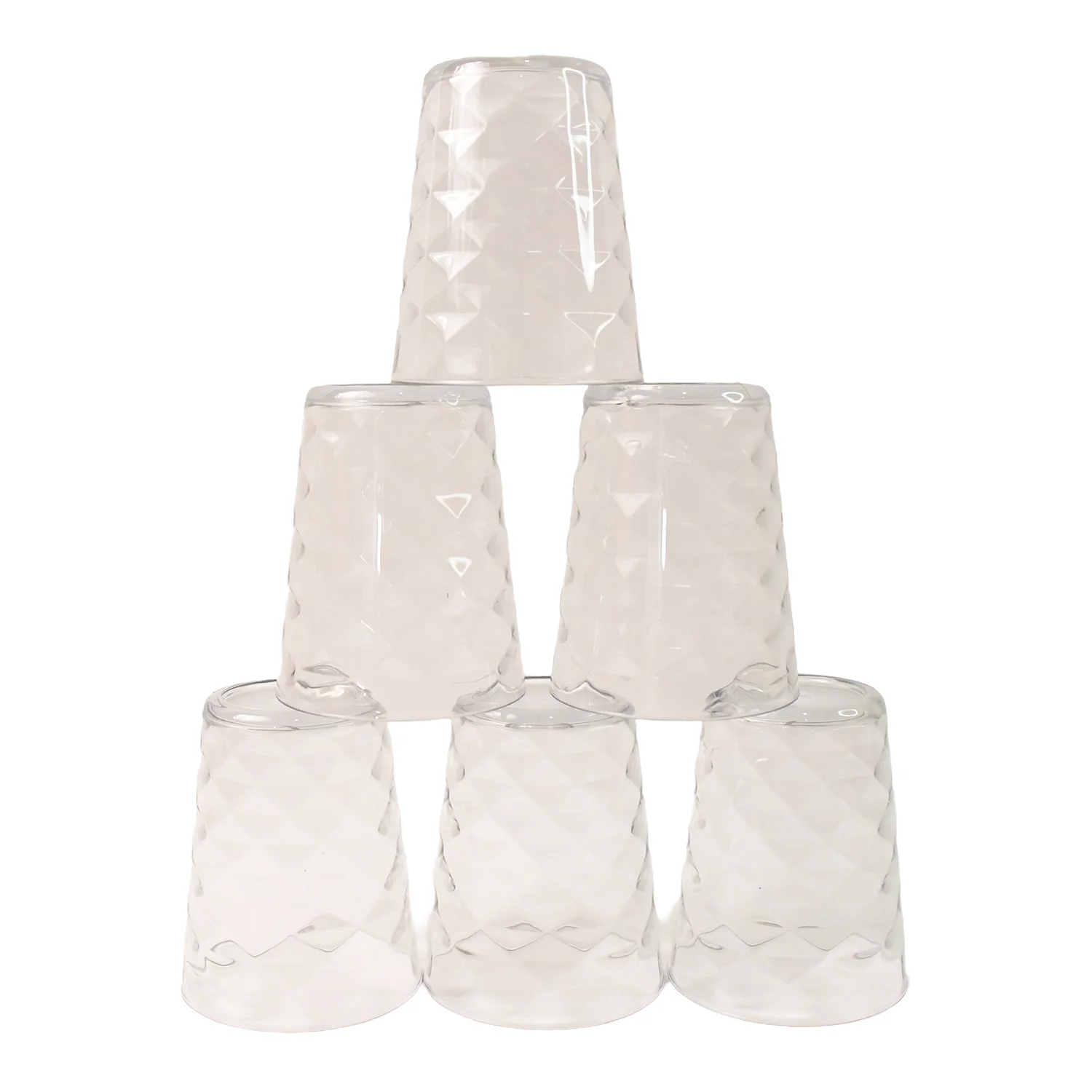 Apex Pyramid Design Unbreakable Plastic Glass – 300 ML - Image 5