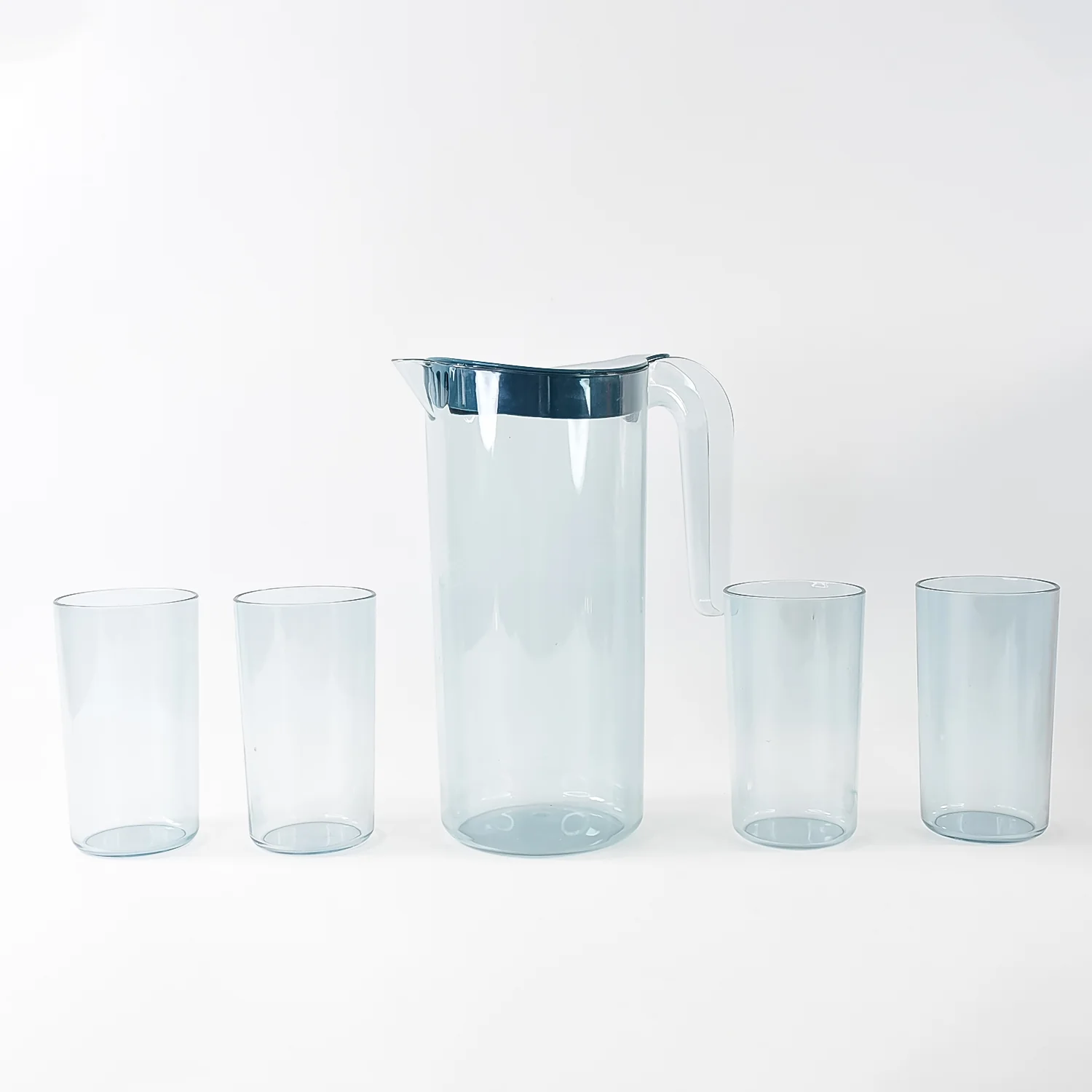 Apex Crystal Premium Jug with Lid & 4 Pcs Glass (1500 ML / 300 ML Approx / 5 Pcs Set) - Image 5