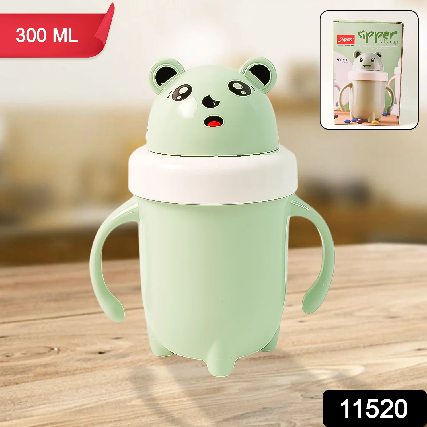 Apex Sipper Baby Cup Training Cup Handles – Spill Proof & Leak Proof (300 ML Approx) - Image 2